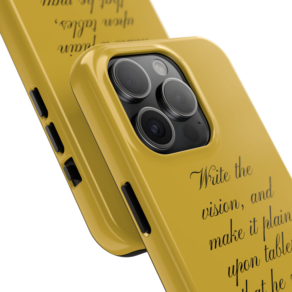 Habakkuk 2:2 Scriptural Tough Phone Case — "Write the vision" Christian Phone Cover