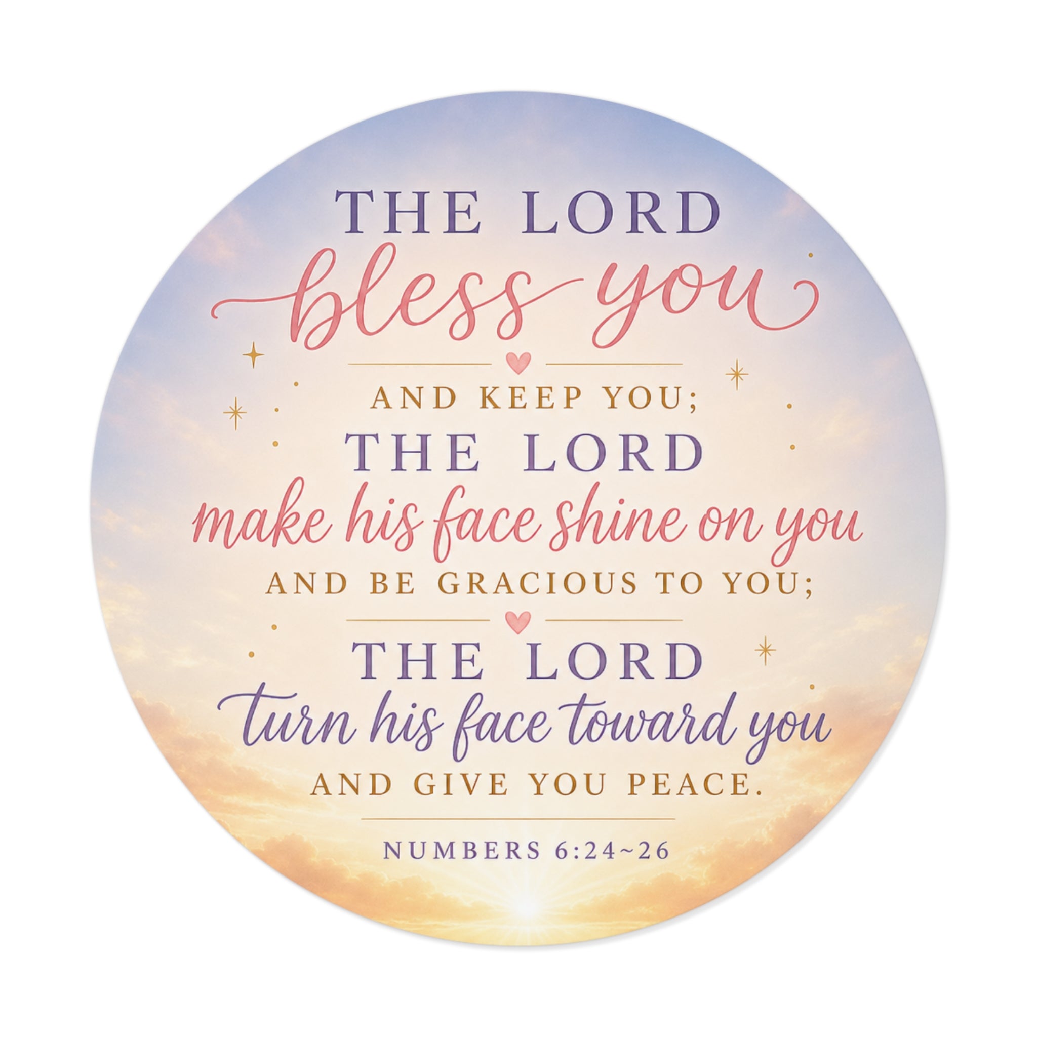 Bless You Vinyl Sticker — Numbers 6:24-26 Scripture Praise Sticker