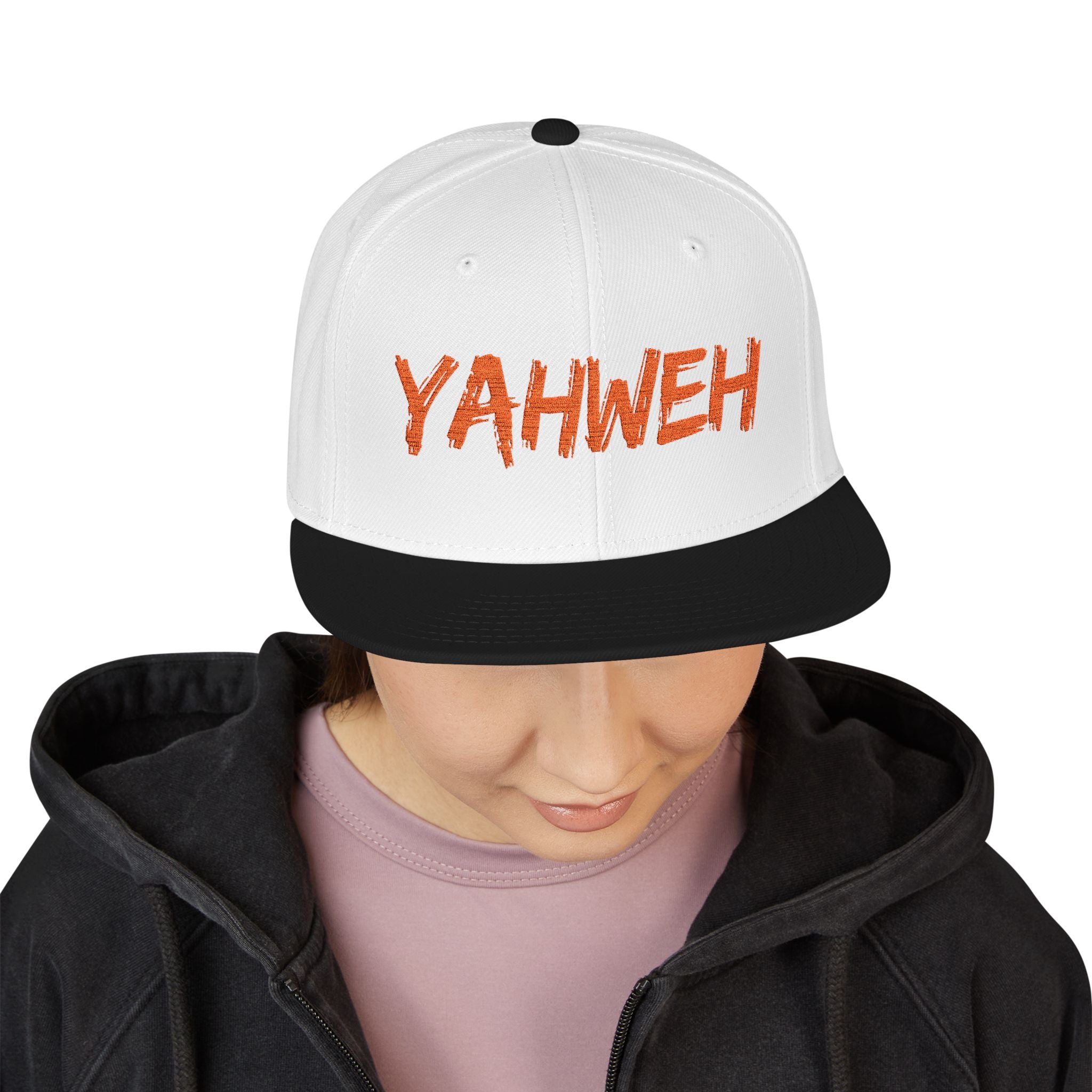 Embroidered "Yahweh" Snapback Hat - Streetwear Christian Cap