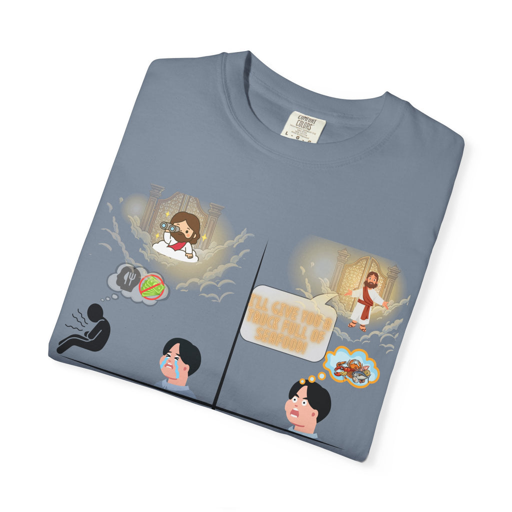 Graphic Panel T-Shirt — Cute Storyboard Illustrations "Make Room For Your Blessings"