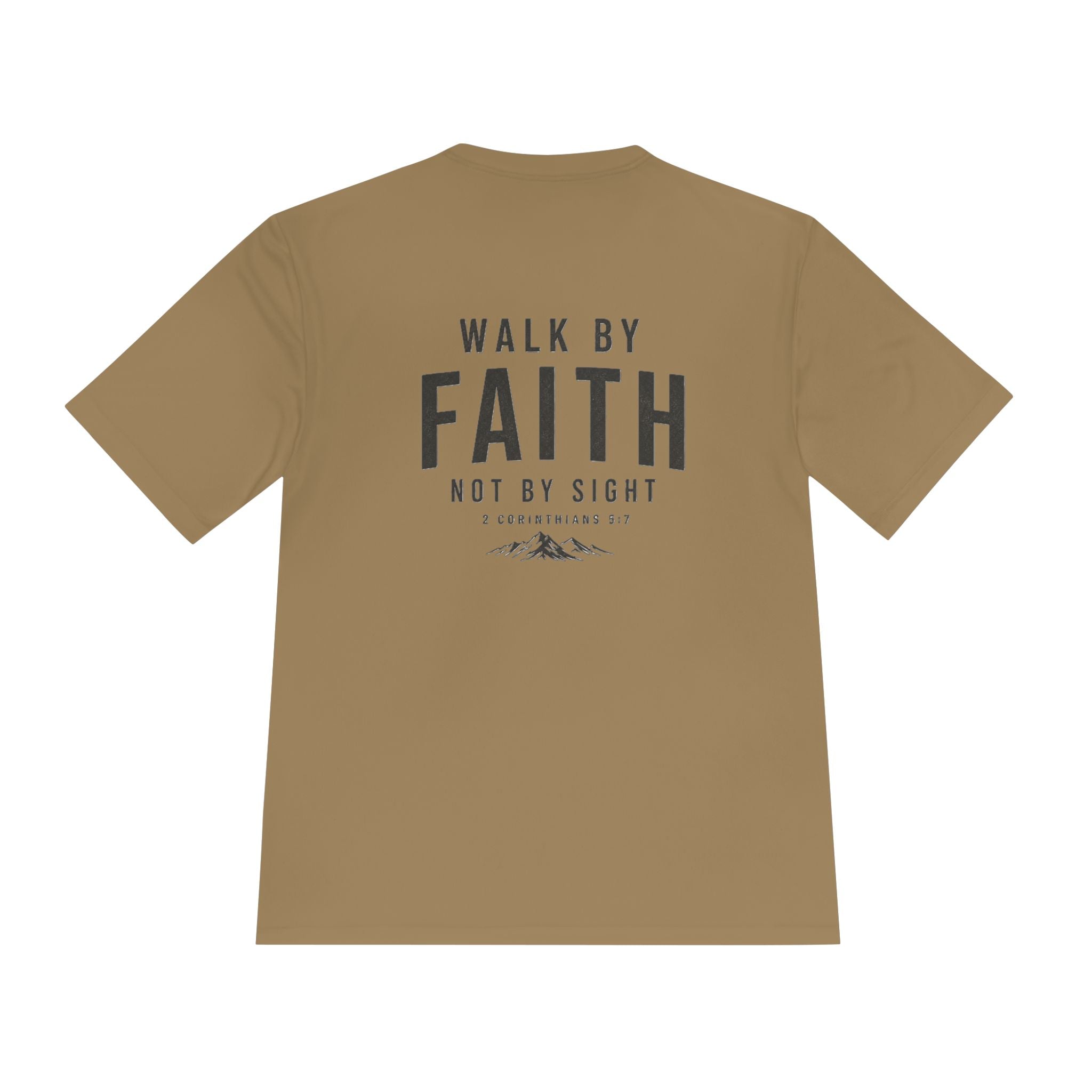 Faith Graphic Tee — “Walk By Faith Not By Sight” Moisture-Wicking Shirt