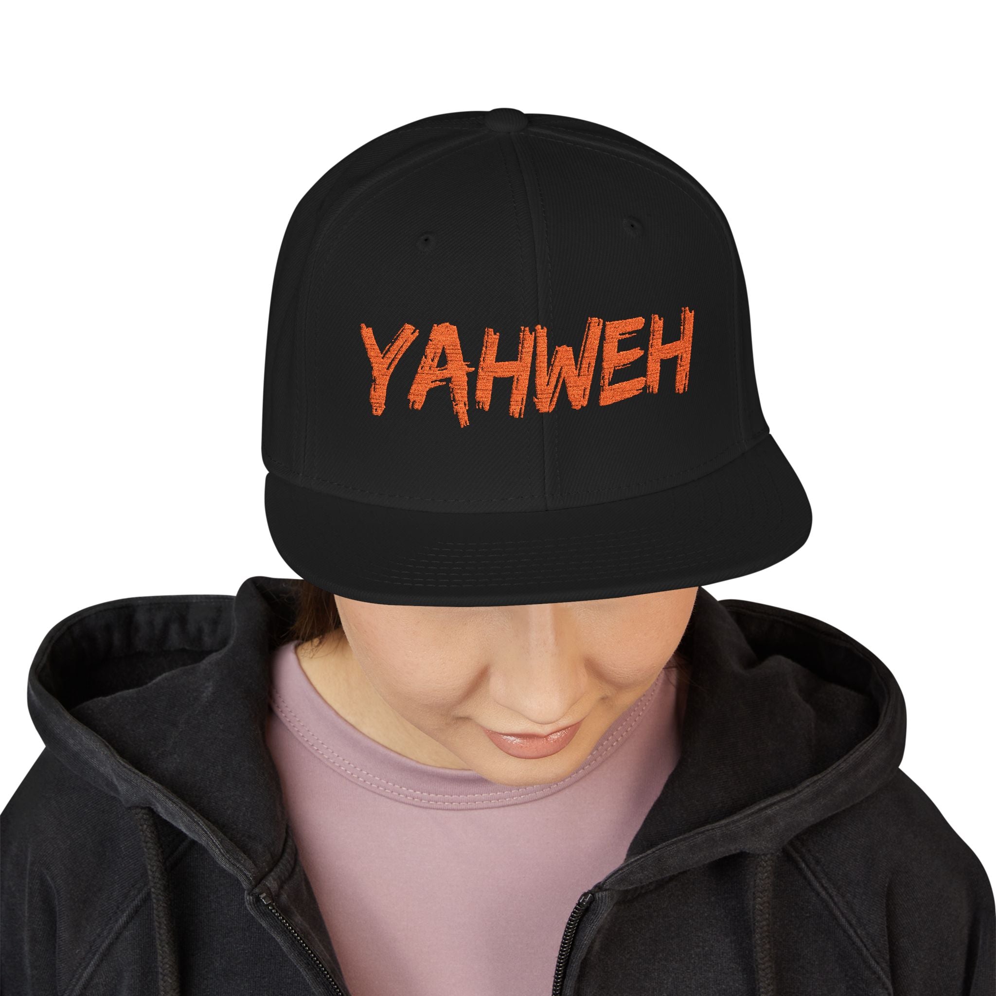 Embroidered "Yahweh" Snapback Hat - Streetwear Christian Cap
