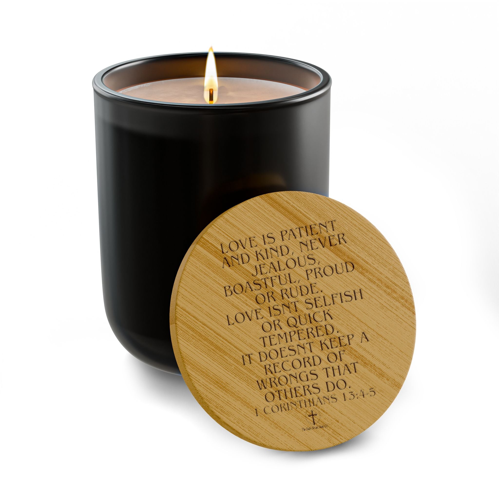 Engraved 14oz Scented Soy Candle – Natural Bamboo Lid, Aromatherapy Gift