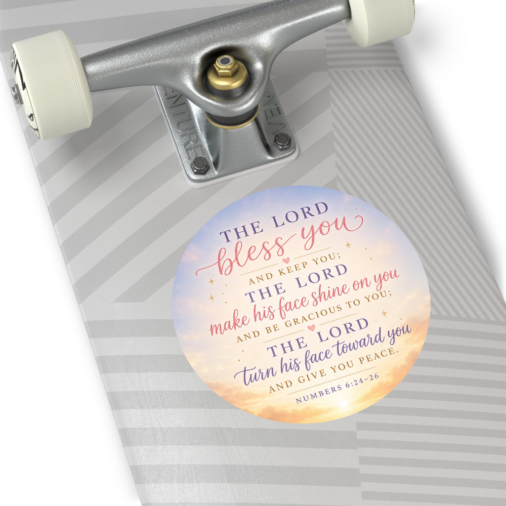 Bless You Vinyl Sticker — Numbers 6:24-26 Scripture Praise Sticker