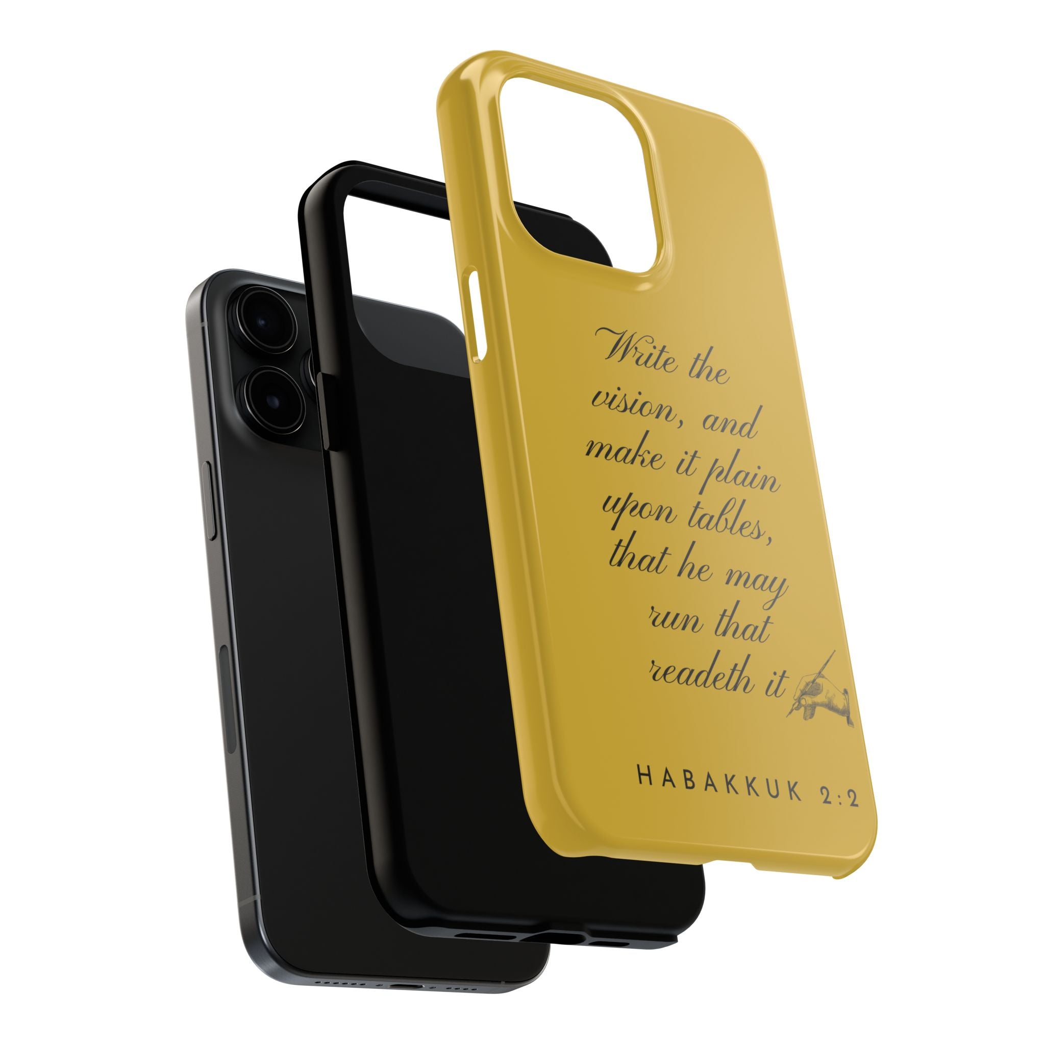 Habakkuk 2:2 Scriptural Tough Phone Case — "Write the vision" Christian Phone Cover