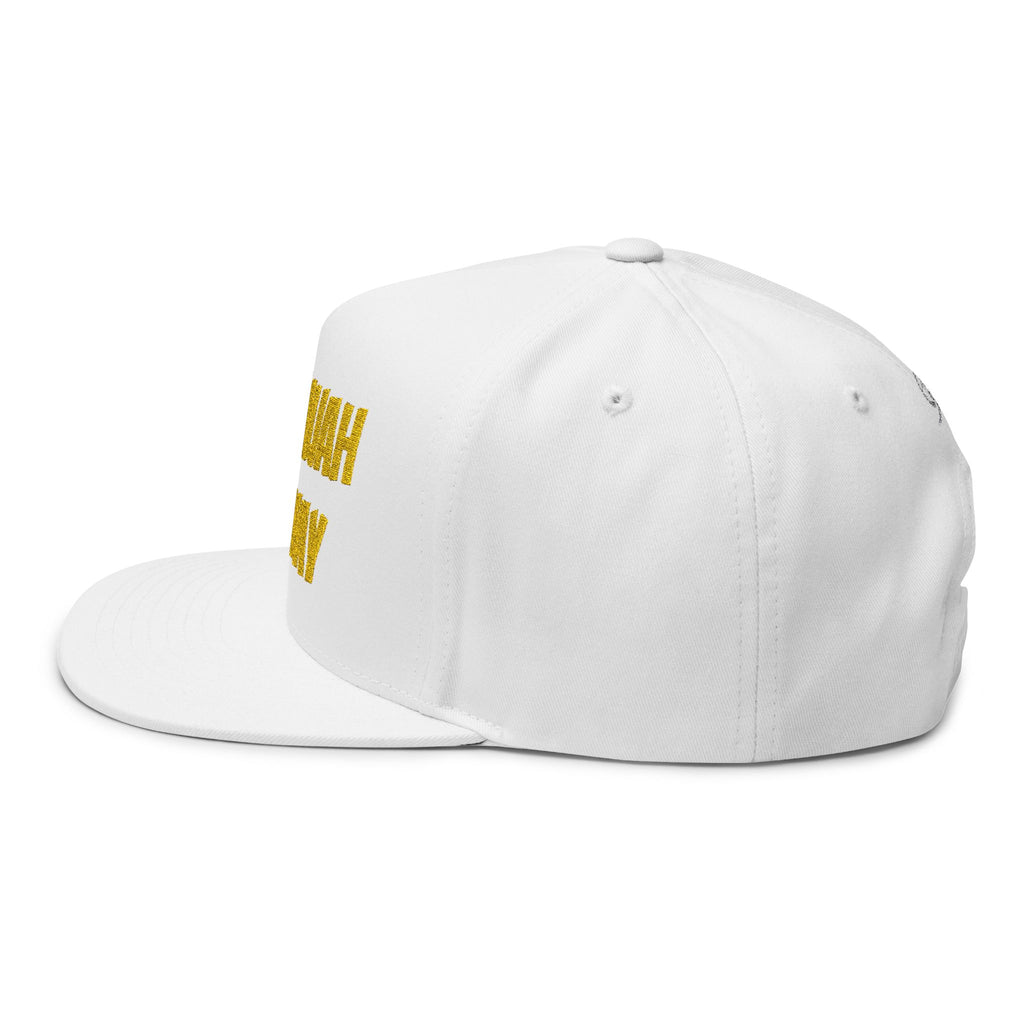 Hallelujah Anyway Flat Bill Cap — Embroidered Christian Snapback