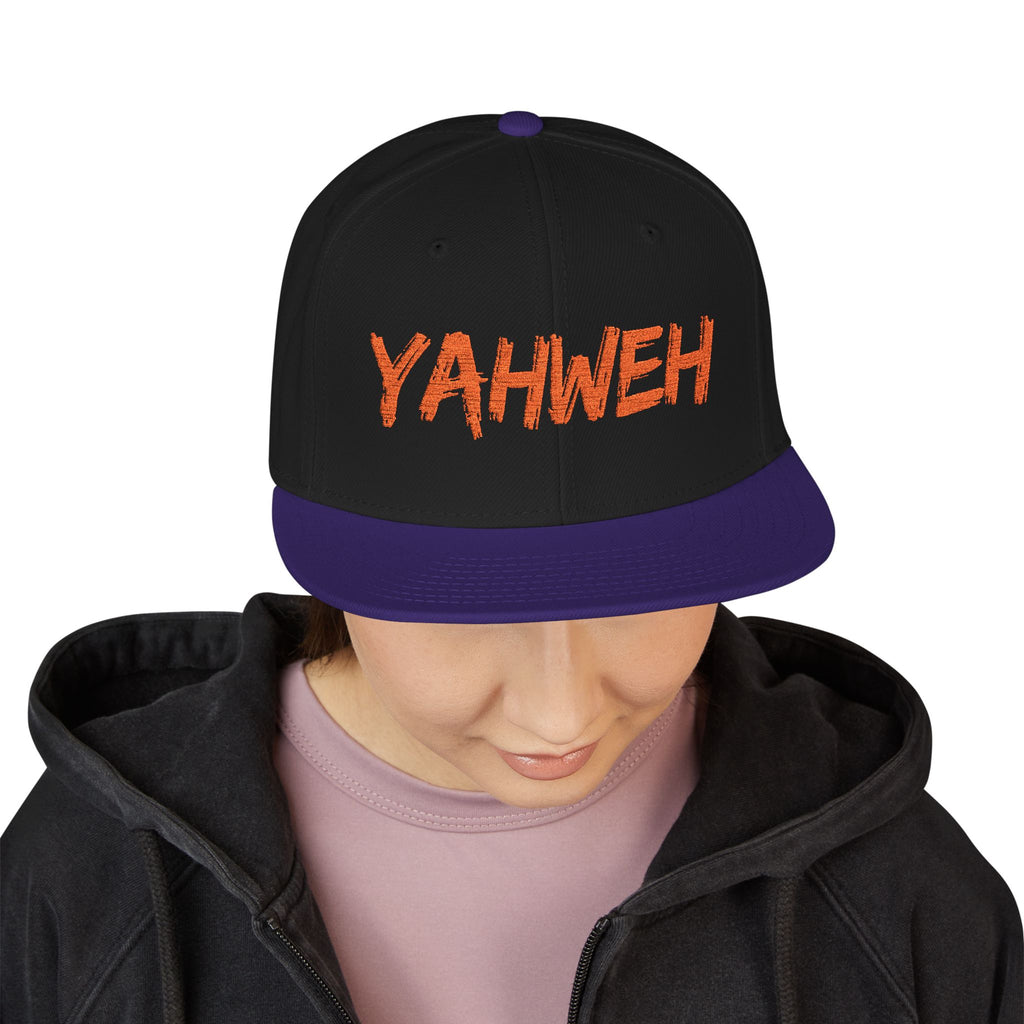 Embroidered "Yahweh" Snapback Hat - Streetwear Christian Cap