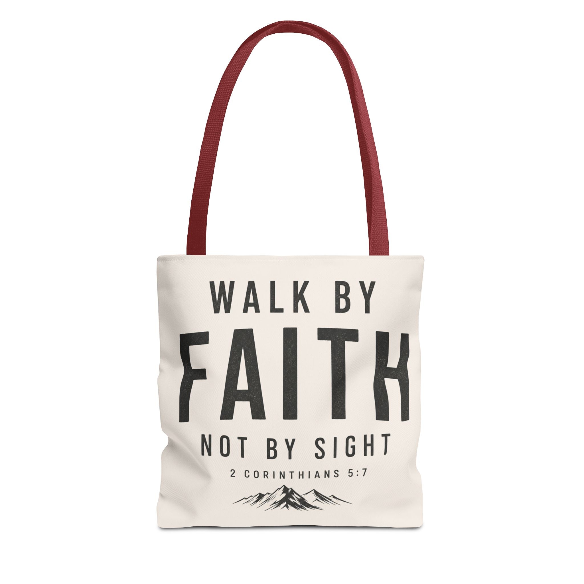Faith Tote Bag — "Walk by Faith, Not by Sight" Inspirational Scripture Tote