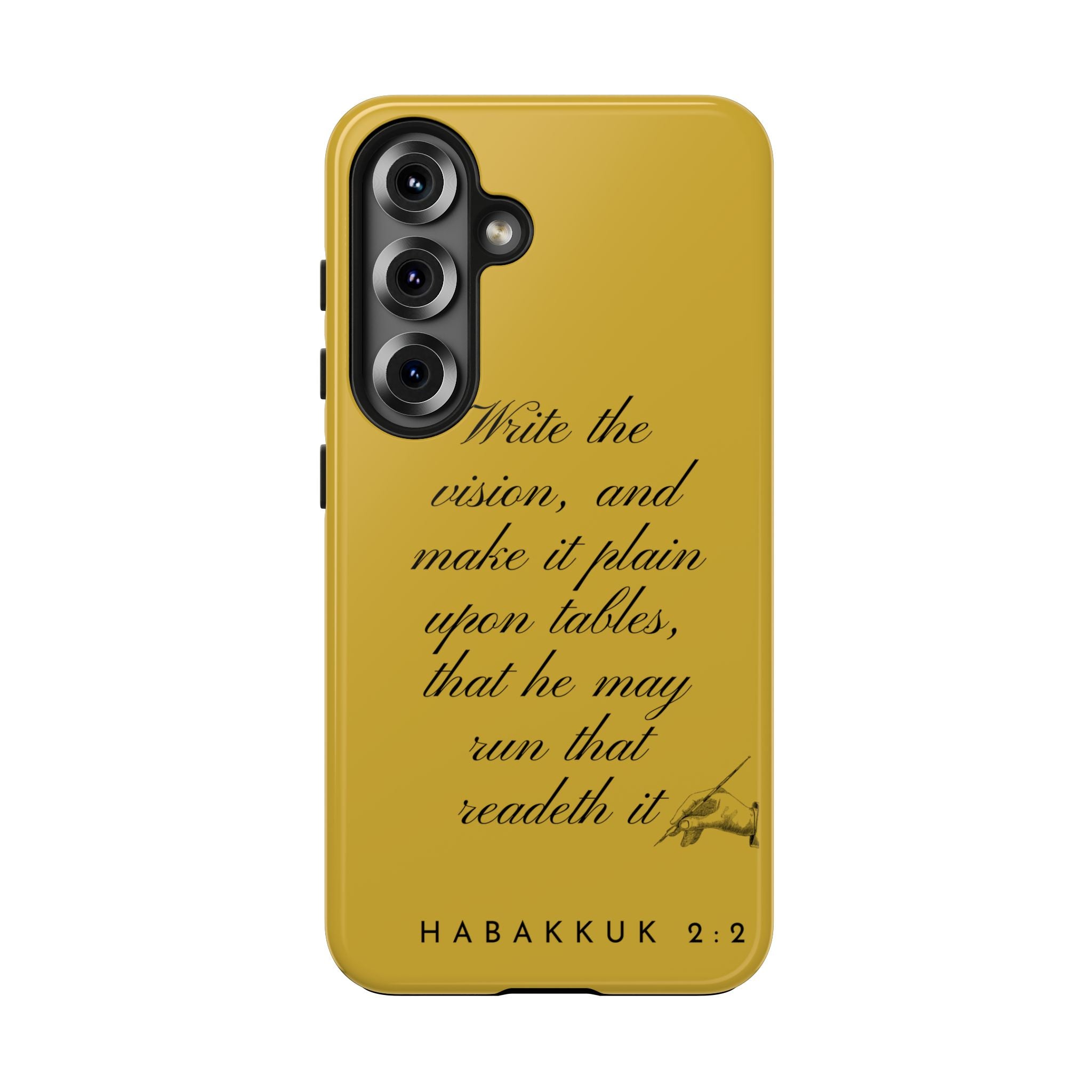Habakkuk 2:2 Scriptural Tough Phone Case — "Write the vision" Christian Phone Cover