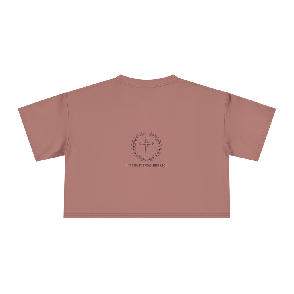 Loved Crop Tee — Christian Faith Message Women’s Cropped Shirt