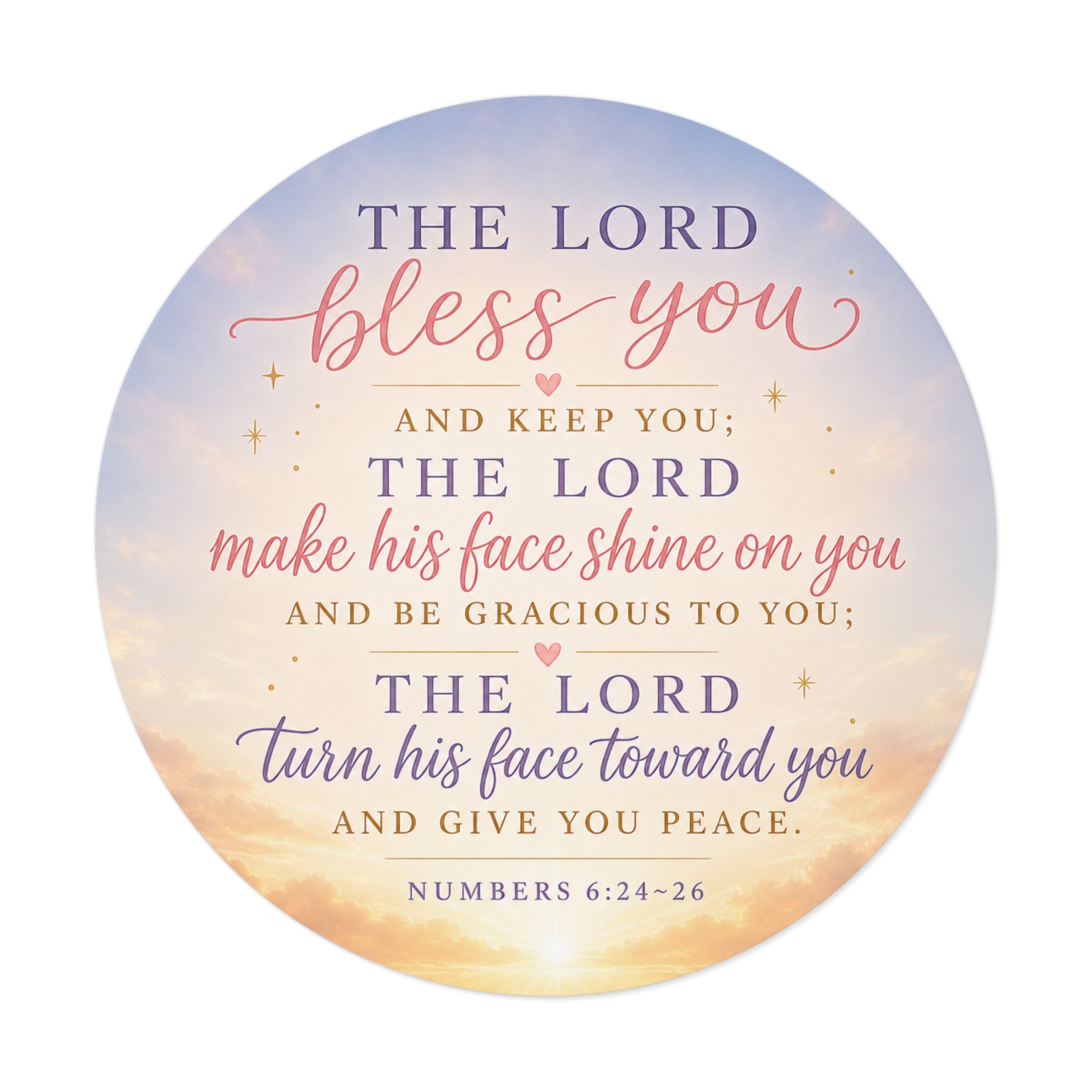 Bless You Vinyl Sticker — Numbers 6:24-26 Scripture Praise Sticker