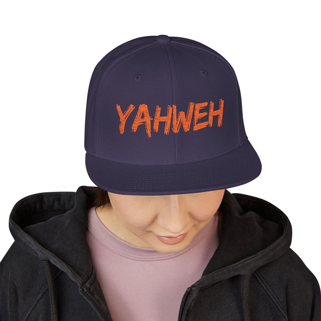 Embroidered "Yahweh" Snapback Hat - Streetwear Christian Cap
