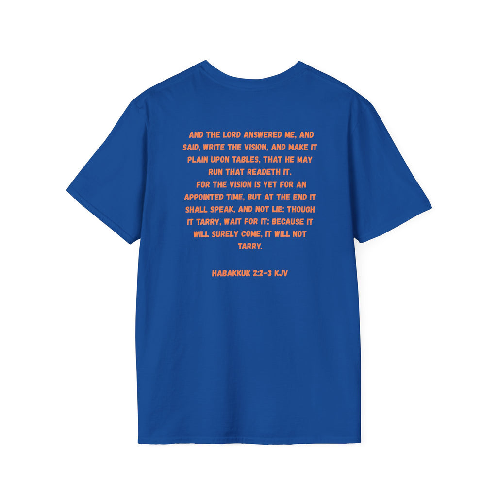 T-Shirt — Funny Biblical Ostrich Comic (Habakkuk 2:2-3)