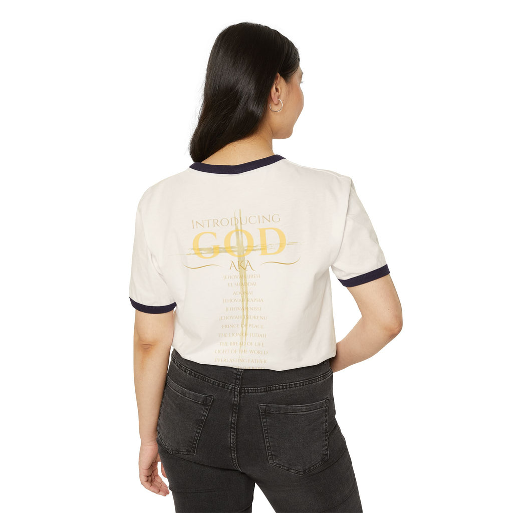 Introducing God Cross Ringer T-Shirt – Faith-Based Vintage Style