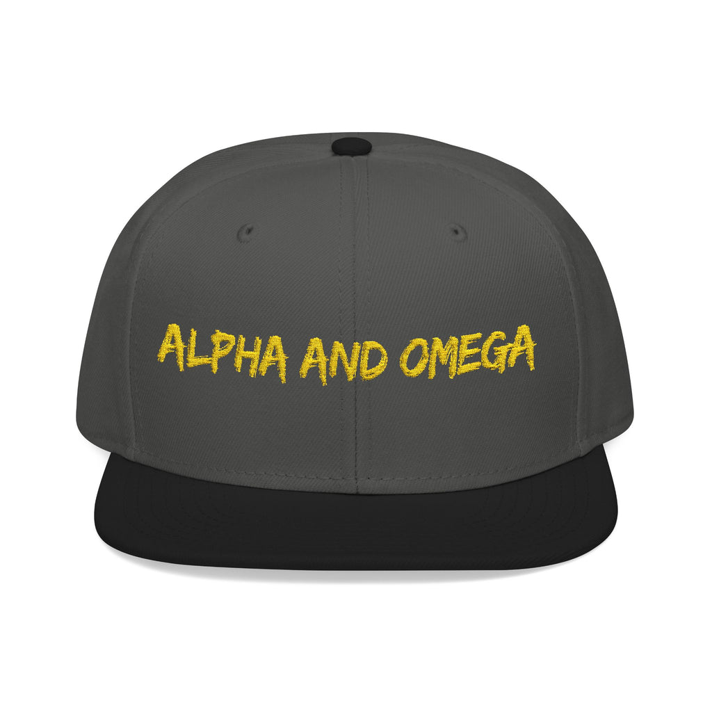 Embroidered "Alpha and Omega" Snapback Hat - Streetwear Trucker Cap