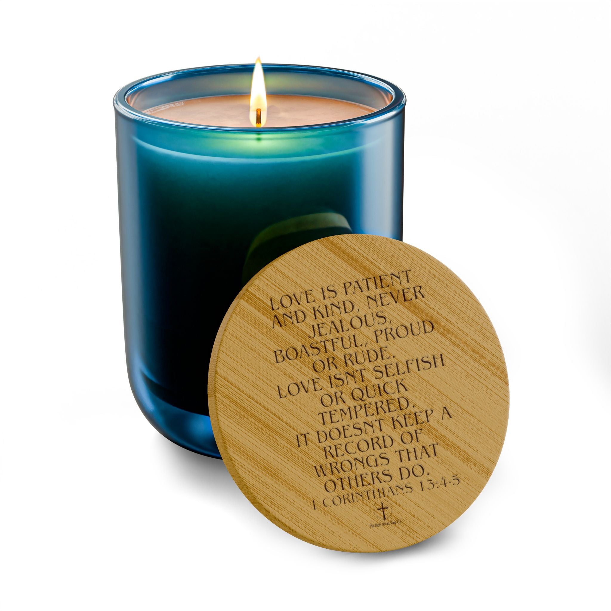 Engraved 14oz Scented Soy Candle – Natural Bamboo Lid, Aromatherapy Gift