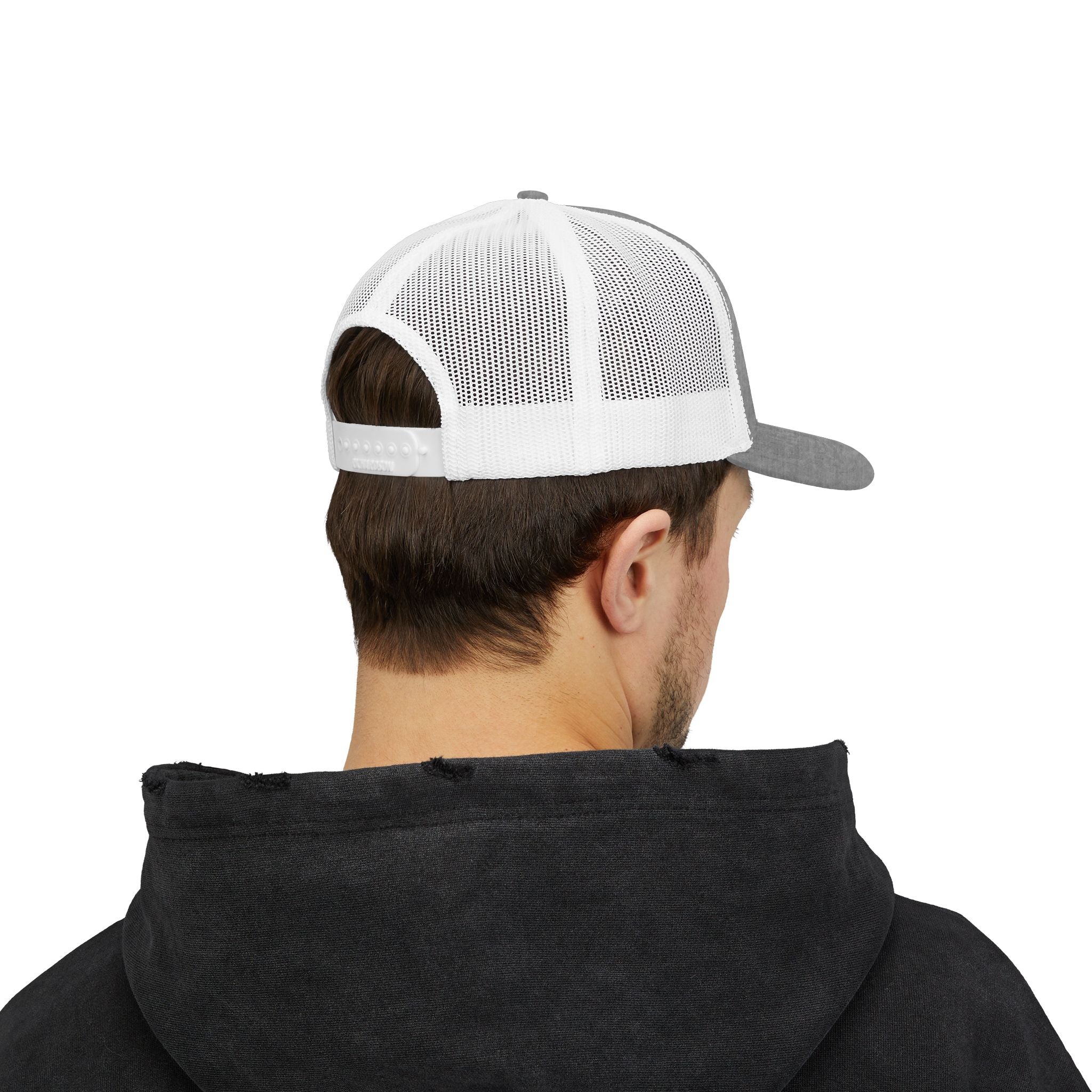 YAHWEH Gold Script Snapback Trucker Cap — Faith-Inspired Mesh Back Hat