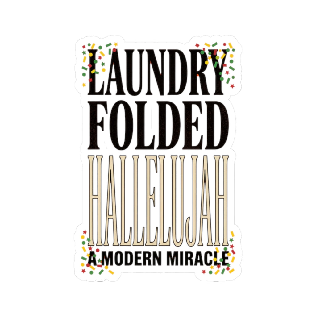 Laundry Folded Hallelujah Sticker | Everything Hallelujah, playful gratitude meme
