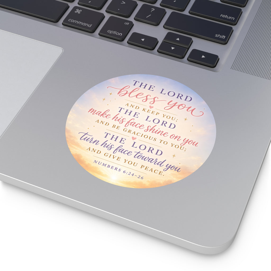 Bless You Vinyl Sticker — Numbers 6:24-26 Scripture Praise Sticker