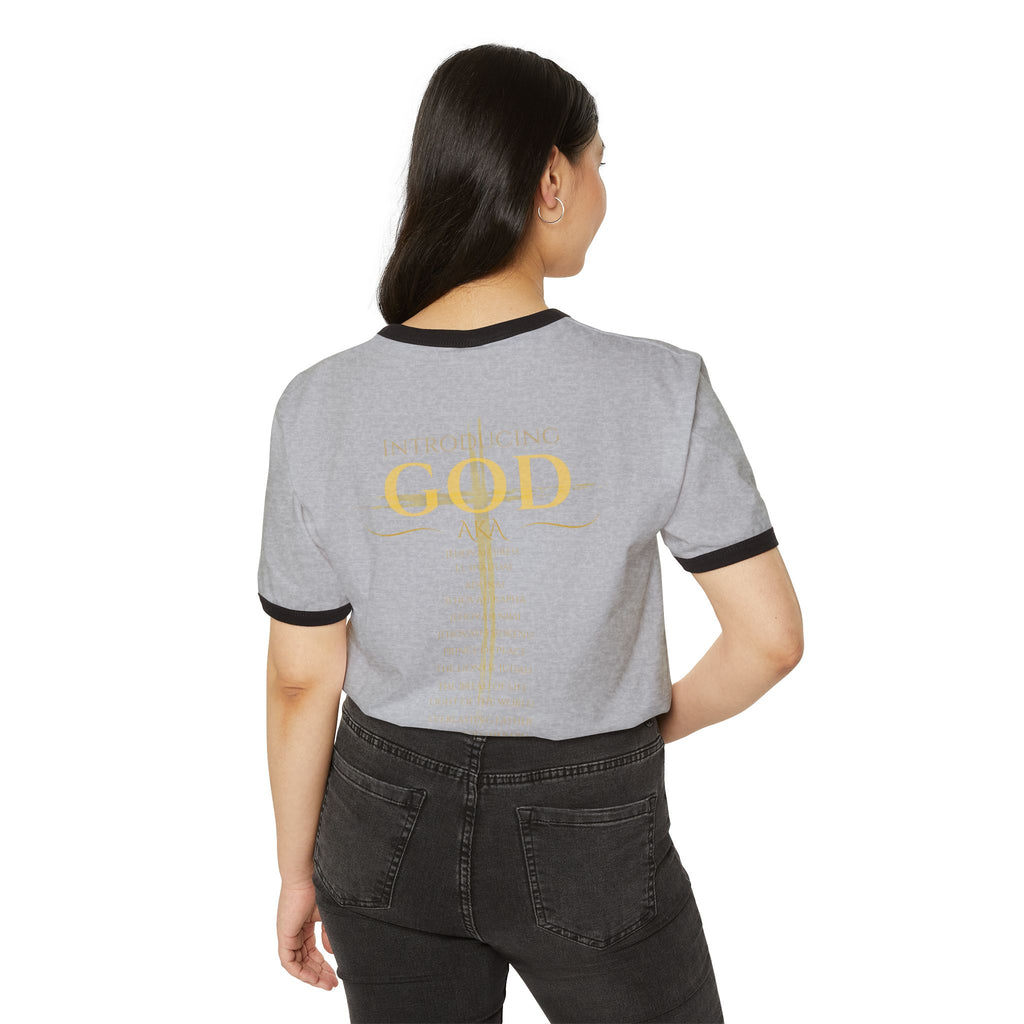 Introducing God Cross Ringer T-Shirt – Faith-Based Vintage Style