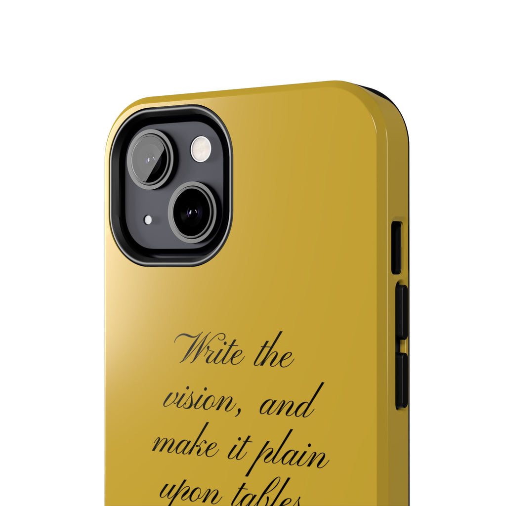 Habakkuk 2:2 Scriptural Tough Phone Case — "Write the vision" Christian Phone Cover
