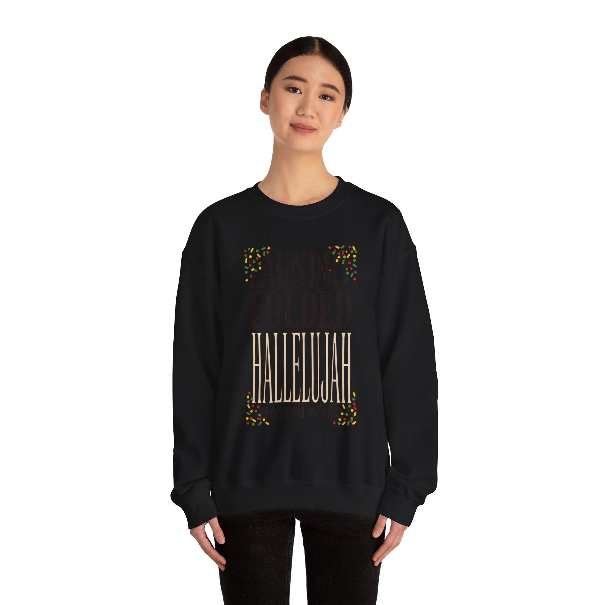Laundry Folded Hallelujah Sweatshirt | Everything Hallelujah, Cozy Typography