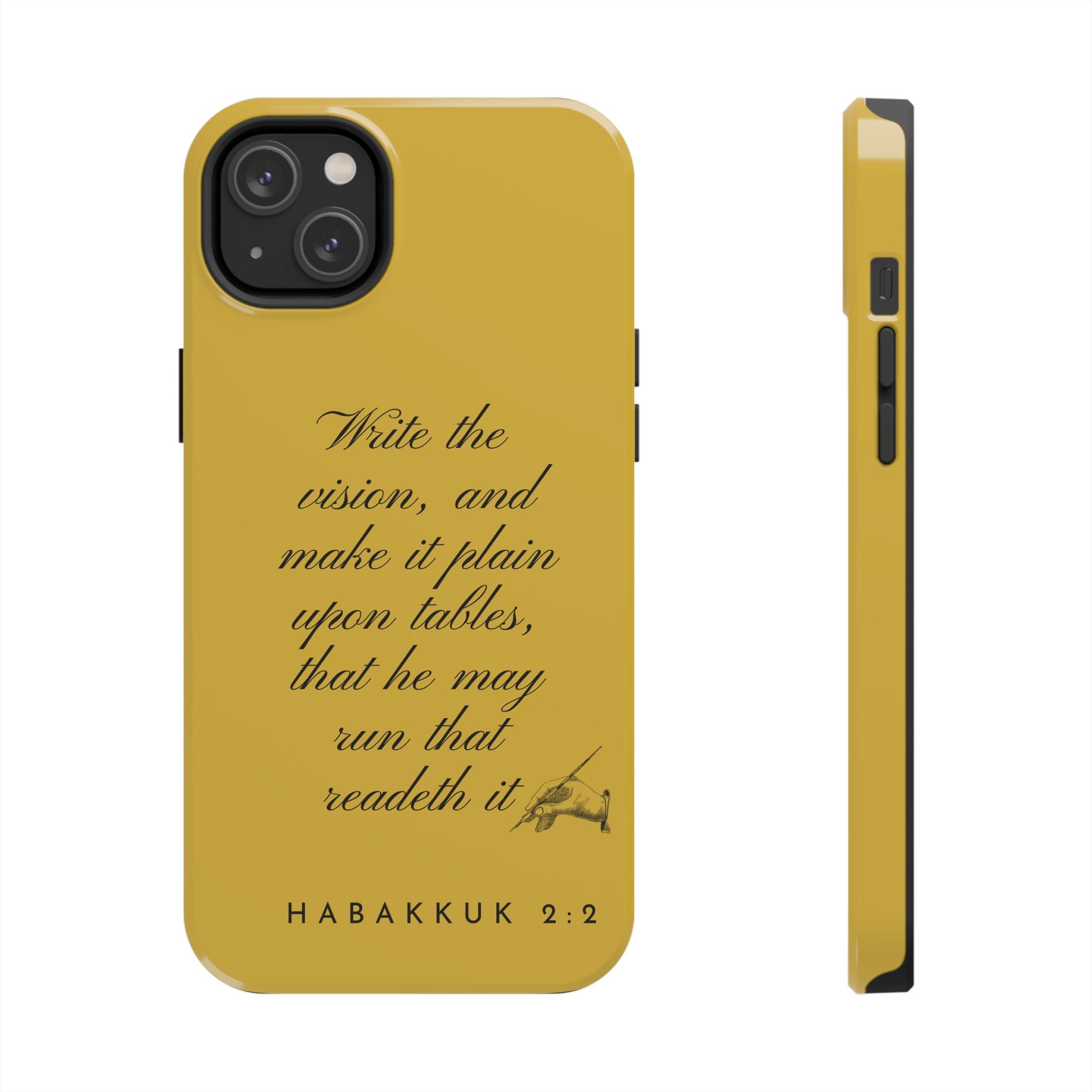 Habakkuk 2:2 Scriptural Tough Phone Case — "Write the vision" Christian Phone Cover