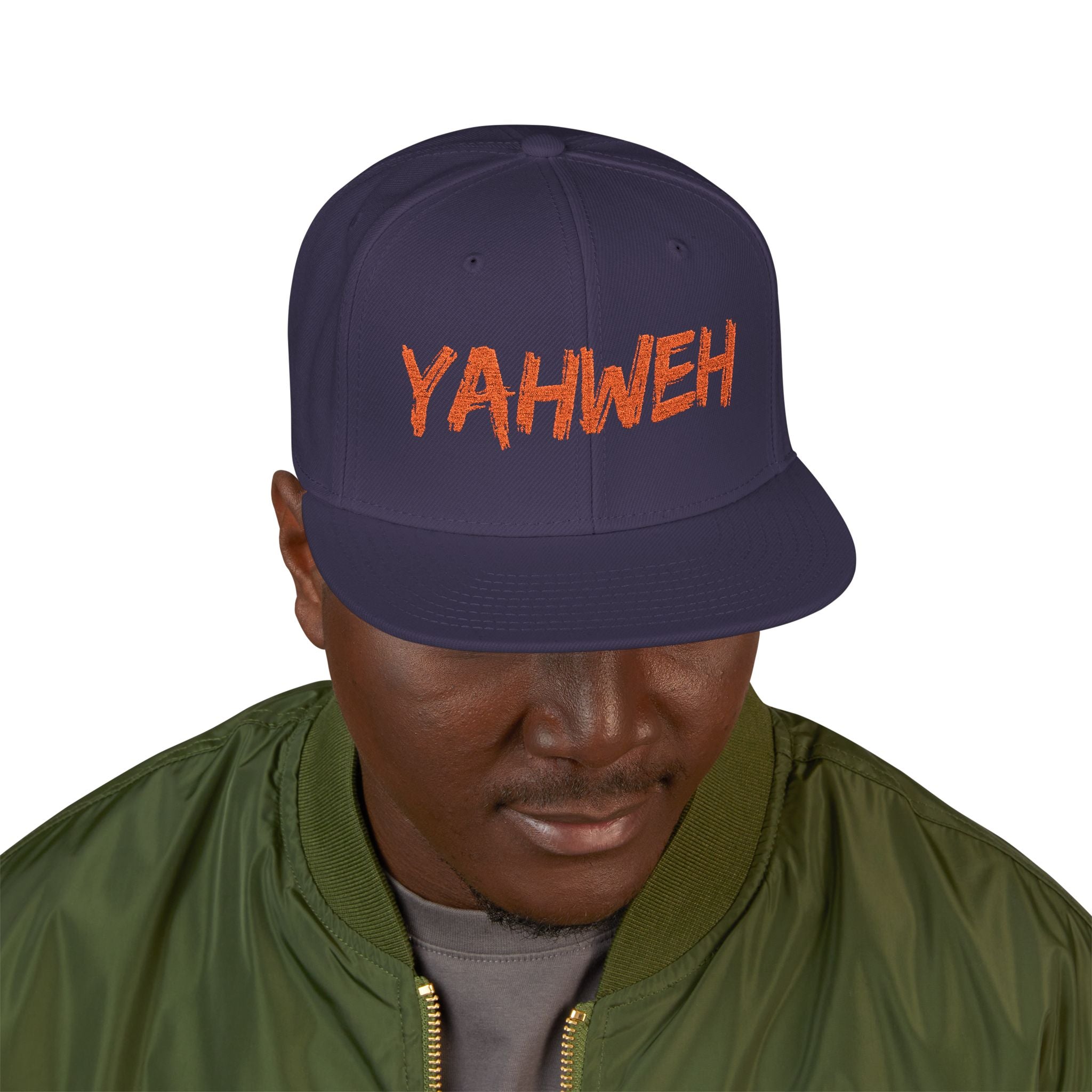 Embroidered "Yahweh" Snapback Hat - Streetwear Christian Cap