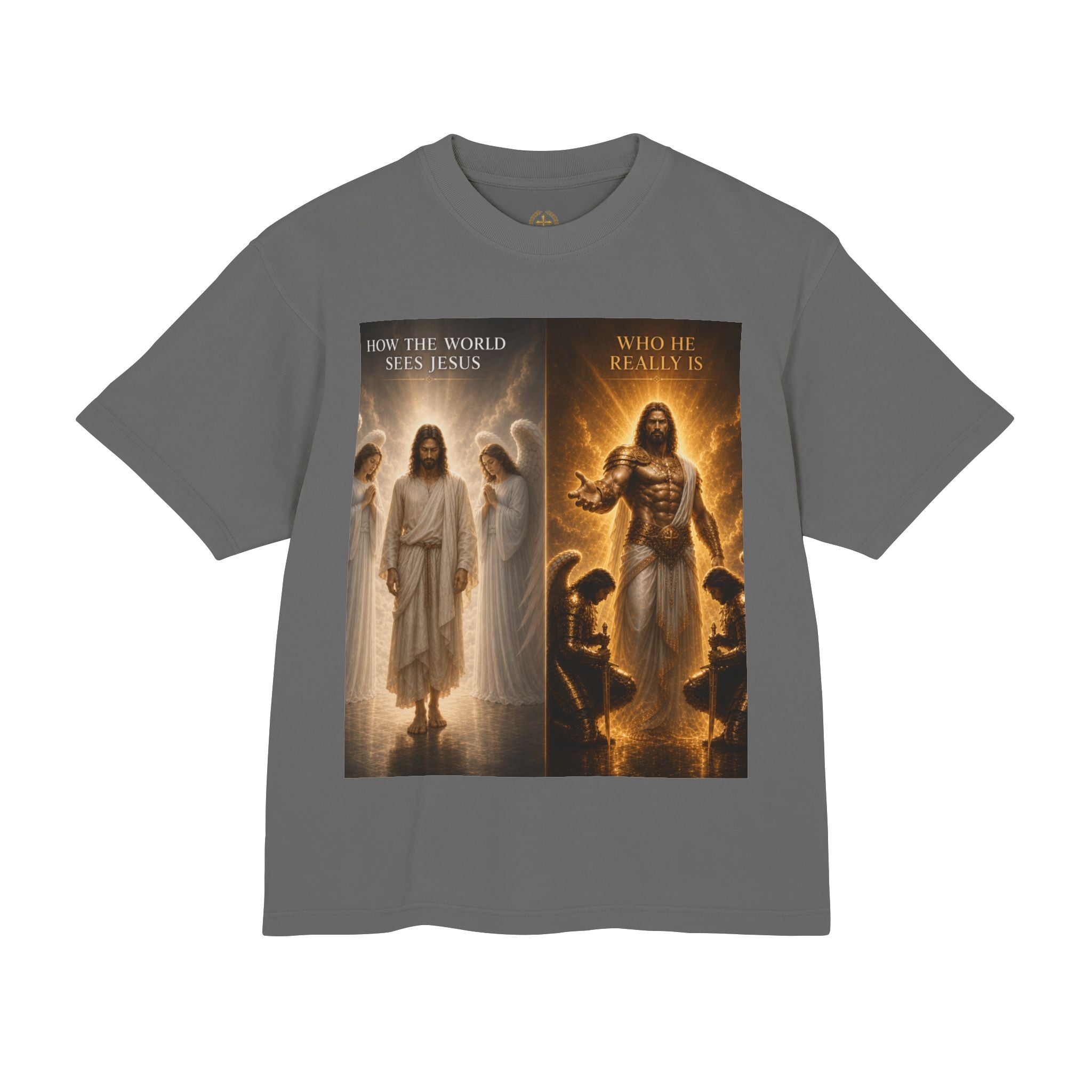 Faith Contrast T‑Shirt — "How the World Sees vs Who He Really Is" Inspirational Tee