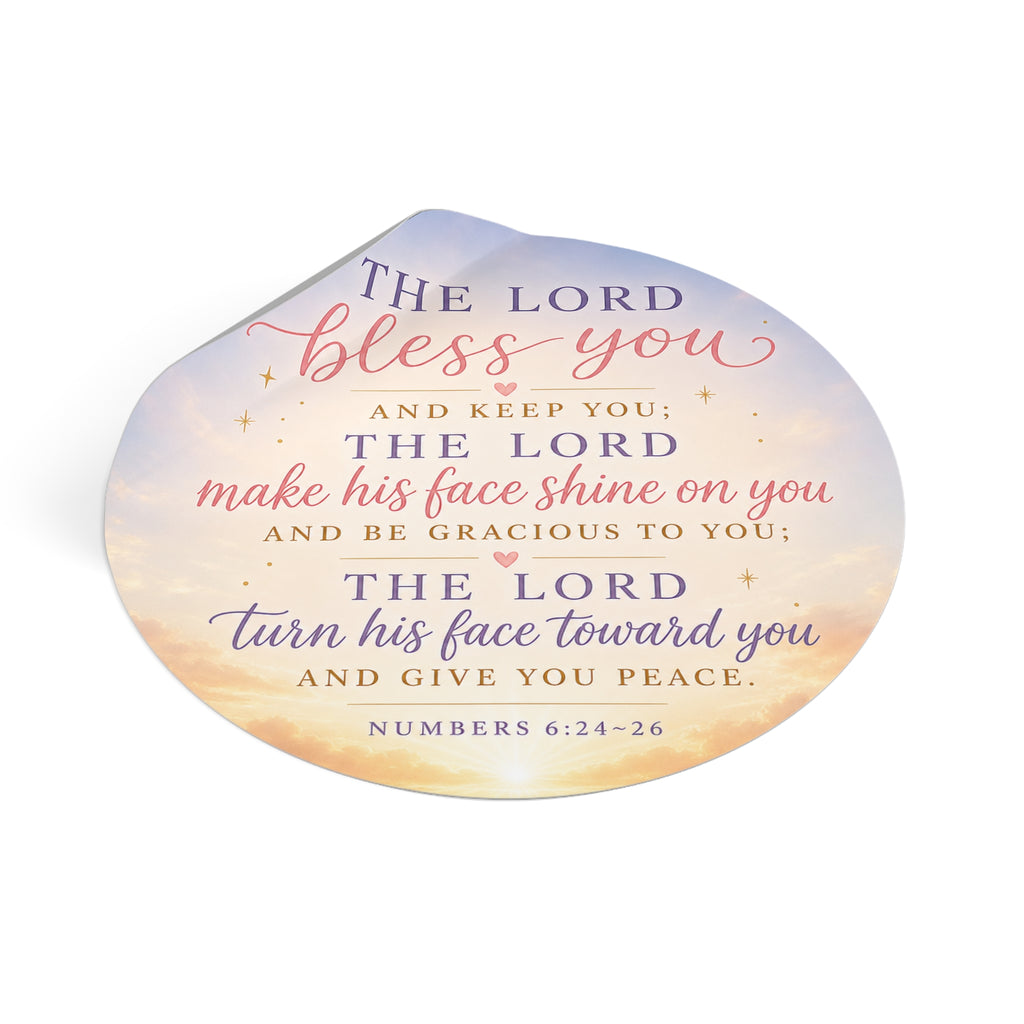 Bless You Vinyl Sticker — Numbers 6:24-26 Scripture Praise Sticker