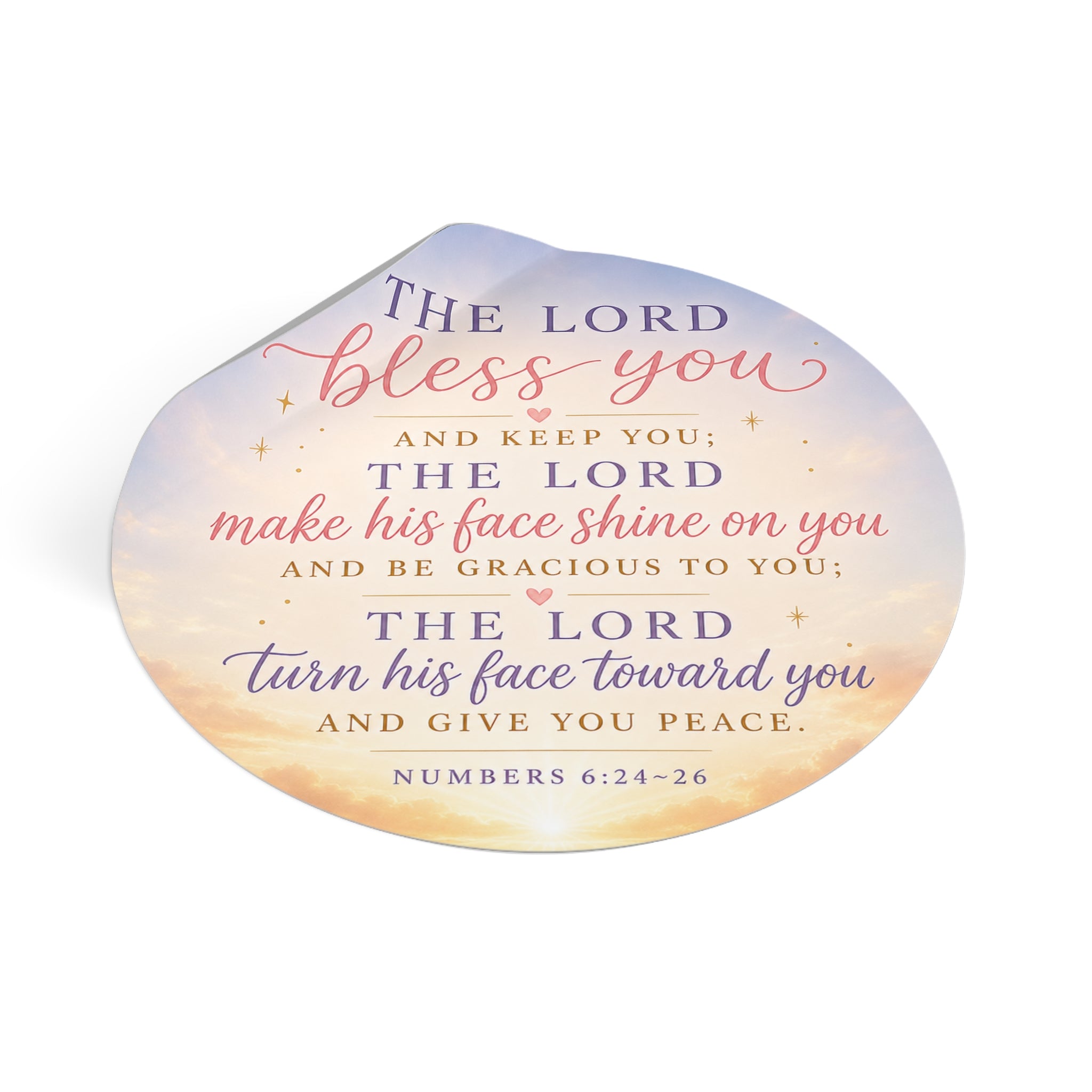 Bless You Vinyl Sticker — Numbers 6:24-26 Scripture Praise Sticker