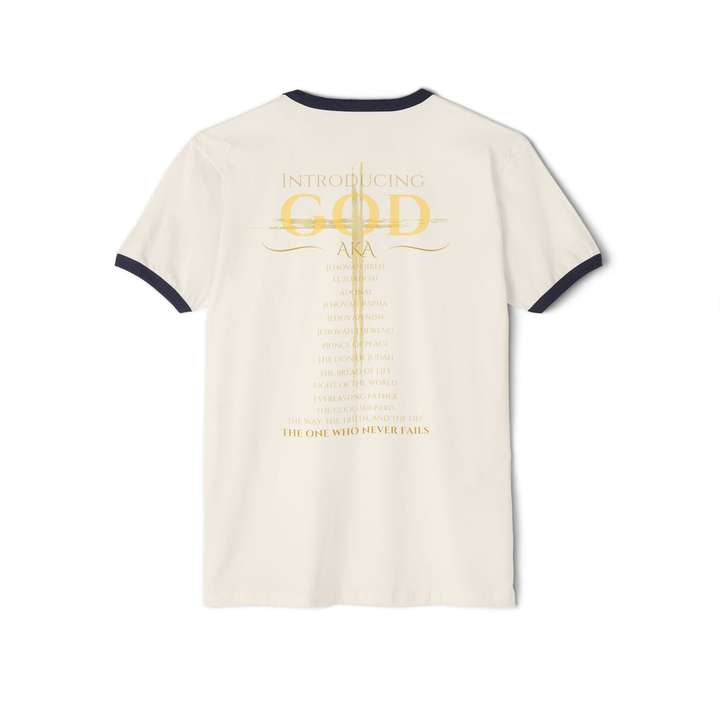 Introducing God Cross Ringer T-Shirt – Faith-Based Vintage Style
