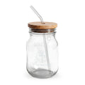 Engraved 16oz Glass Sipper Jar with Bamboo Lid & Straw — 'Child of God' Faith Design (Customizable)