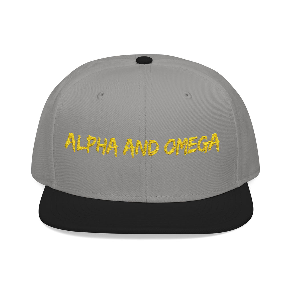 Embroidered "Alpha and Omega" Snapback Hat - Streetwear Trucker Cap