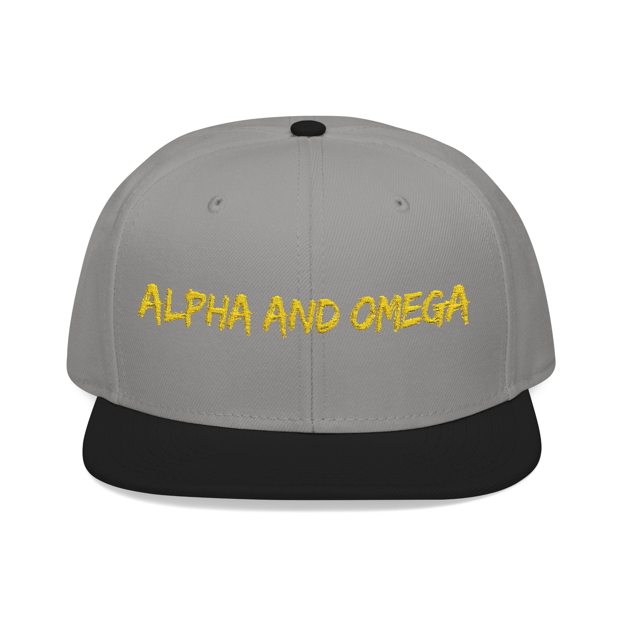Embroidered "Alpha and Omega" Snapback Hat - Streetwear Trucker Cap
