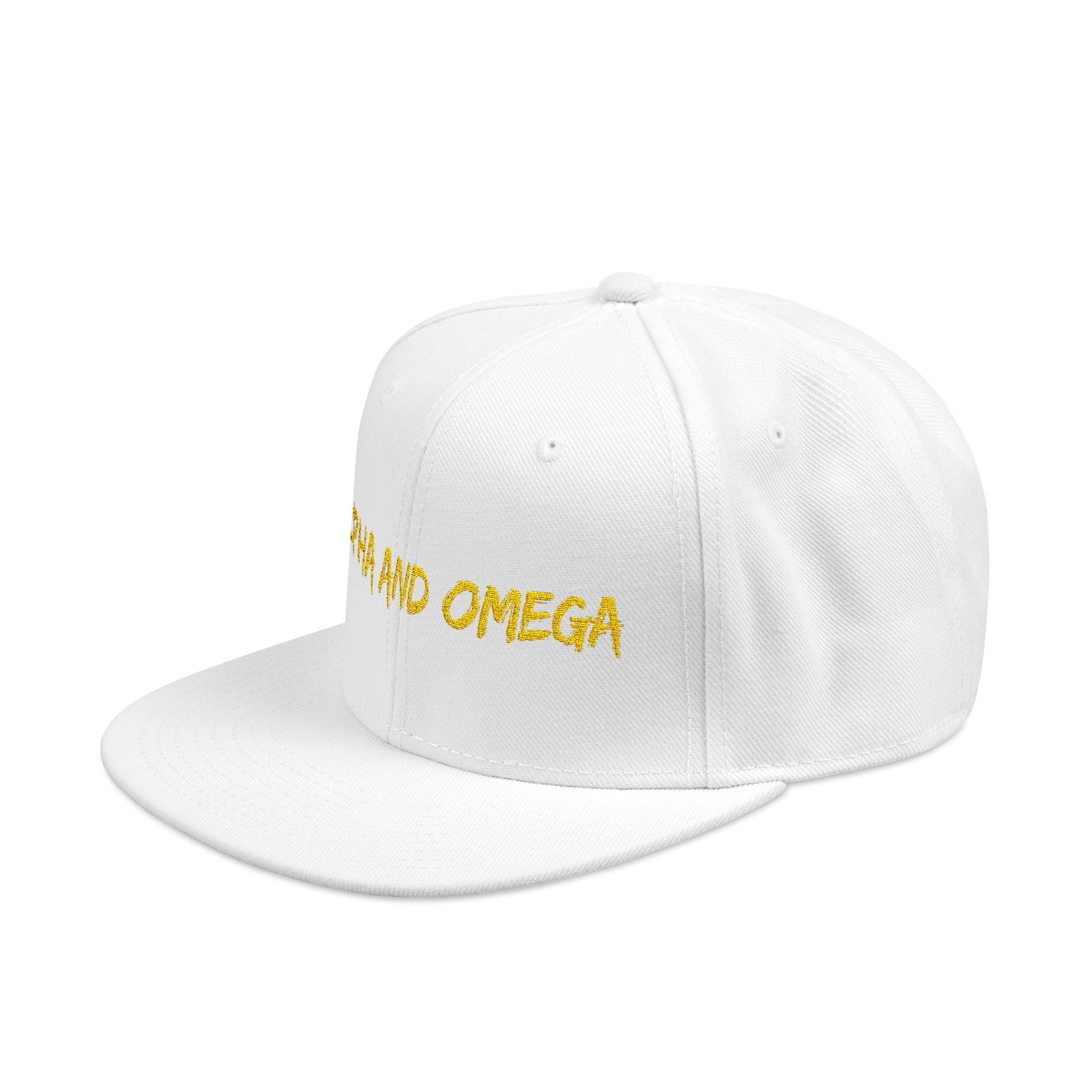 Embroidered "Alpha and Omega" Snapback Hat - Streetwear Trucker Cap