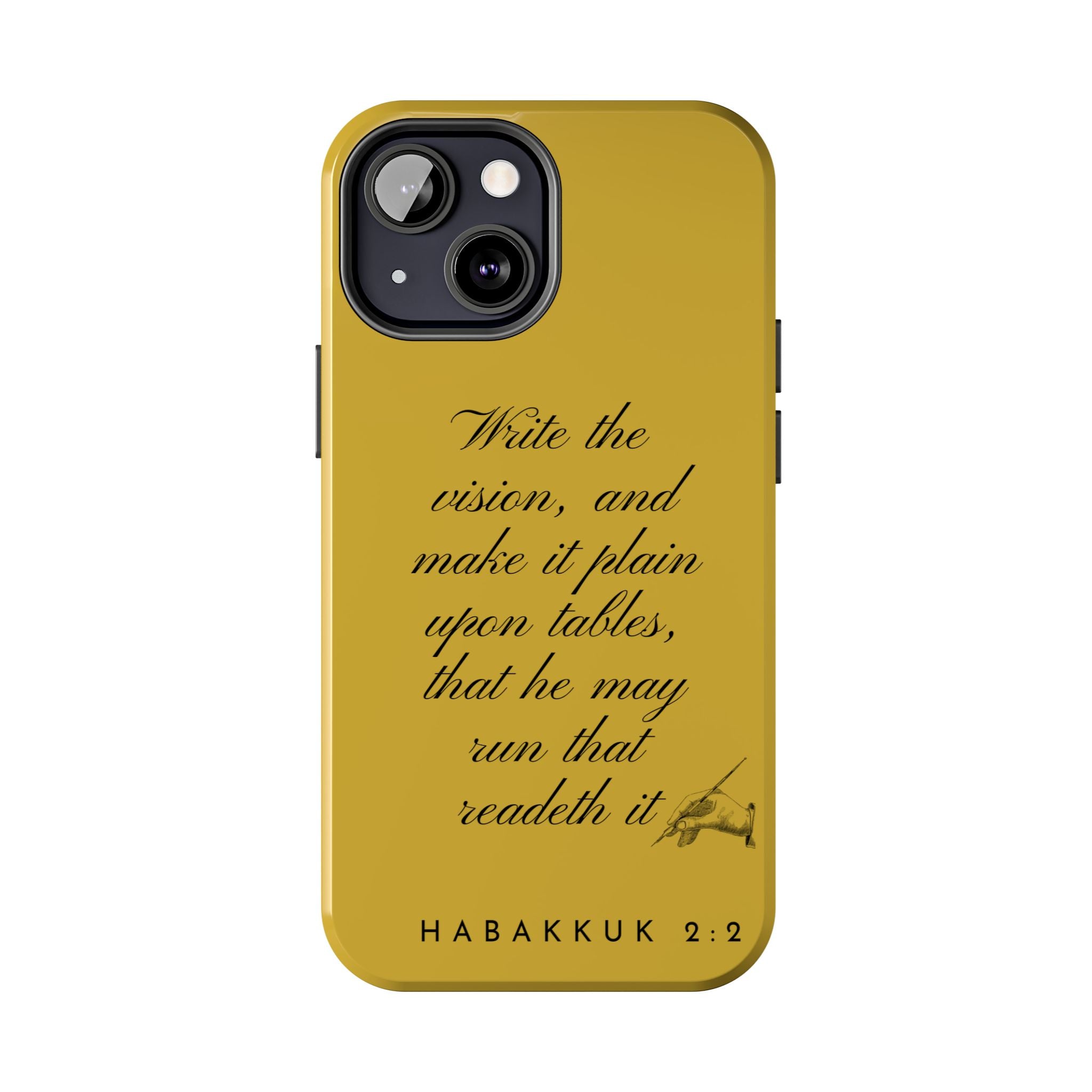 Habakkuk 2:2 Scriptural Tough Phone Case — "Write the vision" Christian Phone Cover