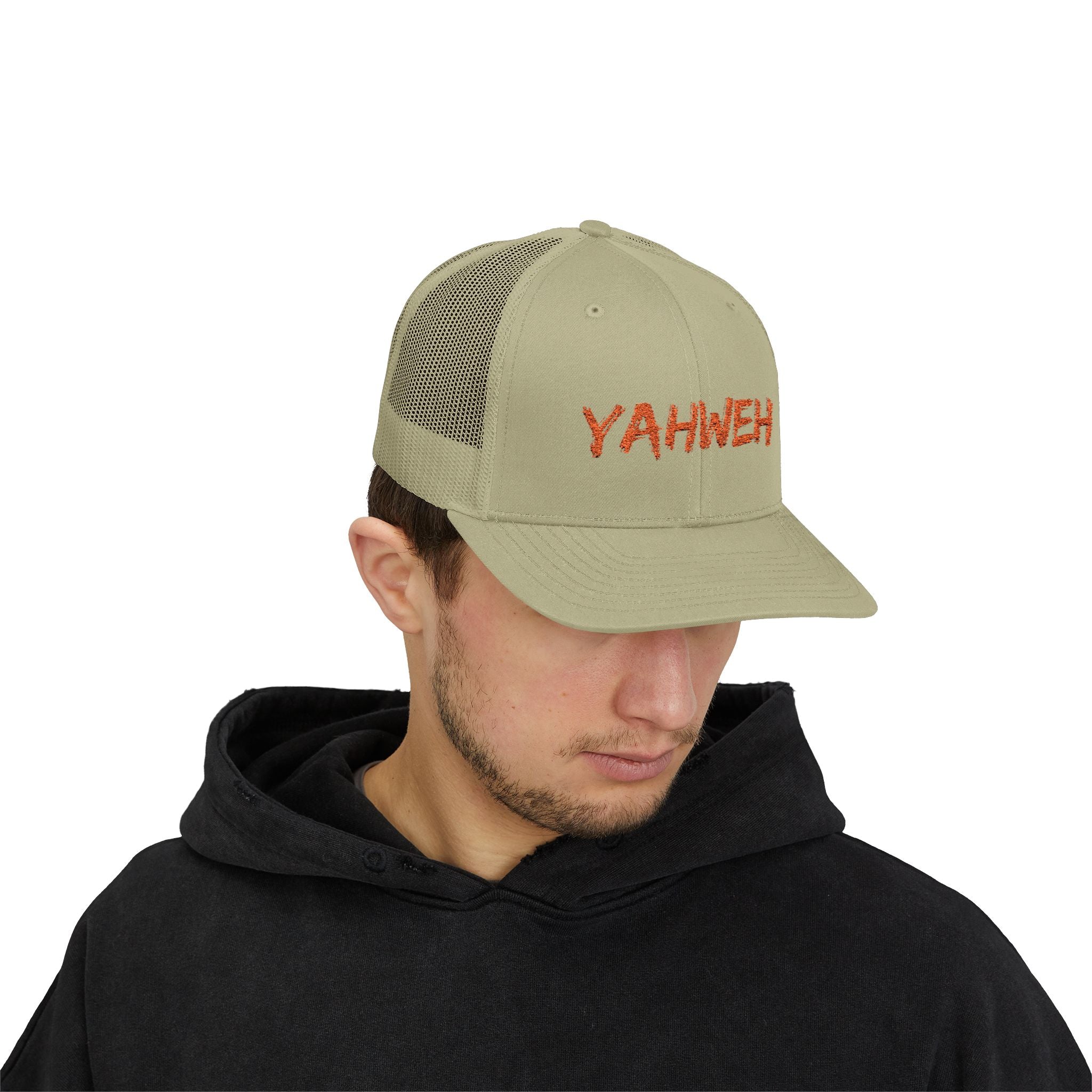 Yahweh Embroidered Trucker Cap (Mesh Back)
