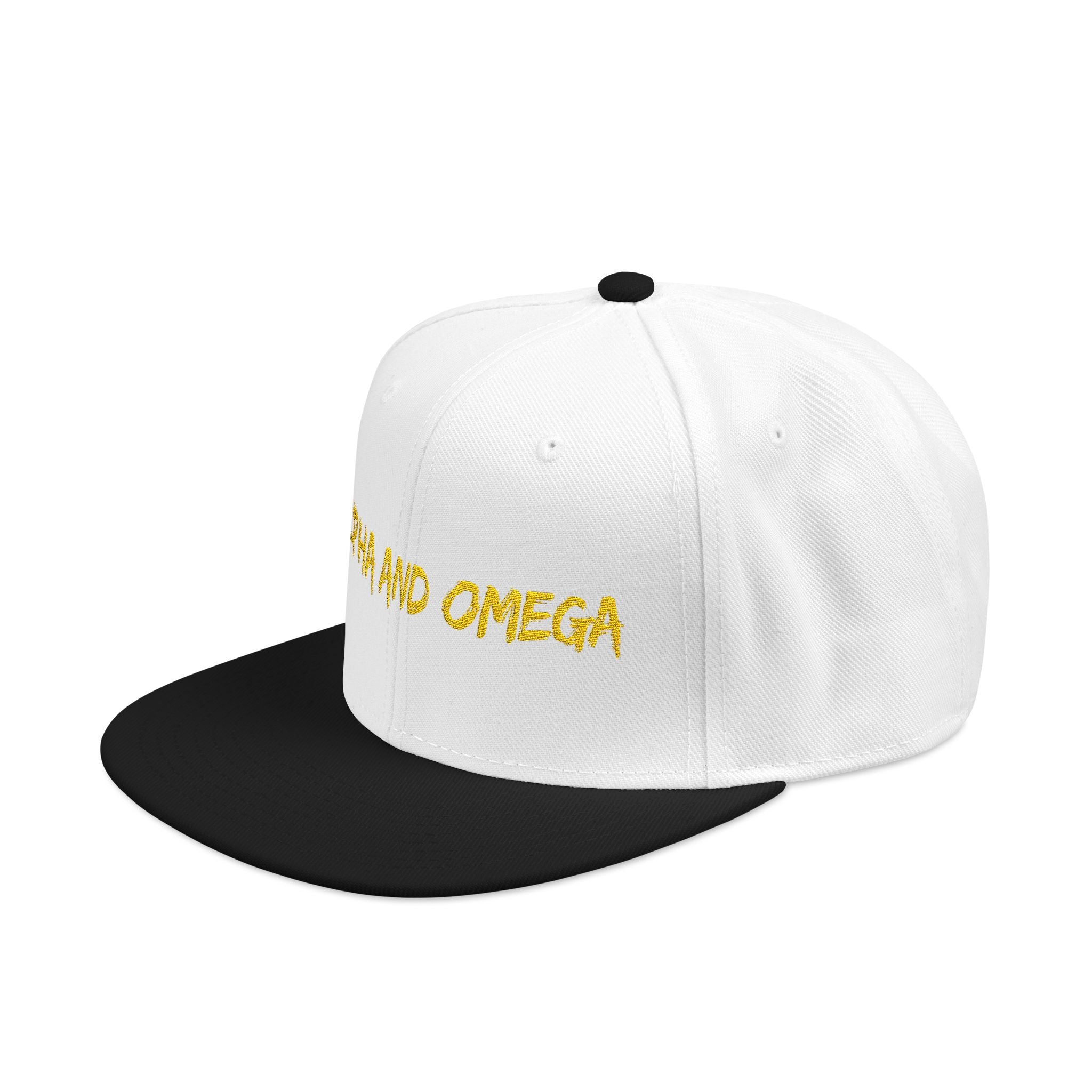 Embroidered "Alpha and Omega" Snapback Hat - Streetwear Trucker Cap