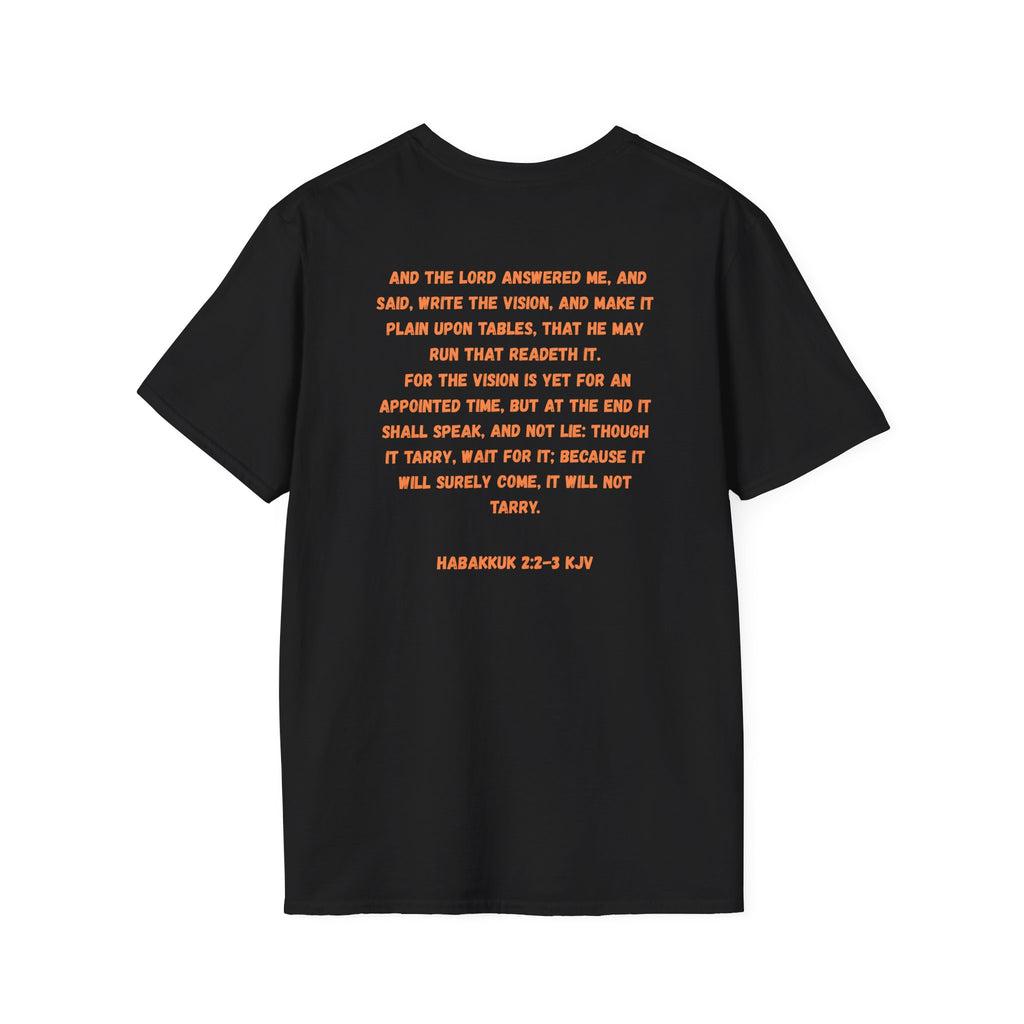 T-Shirt — Funny Biblical Ostrich Comic (Habakkuk 2:2-3)