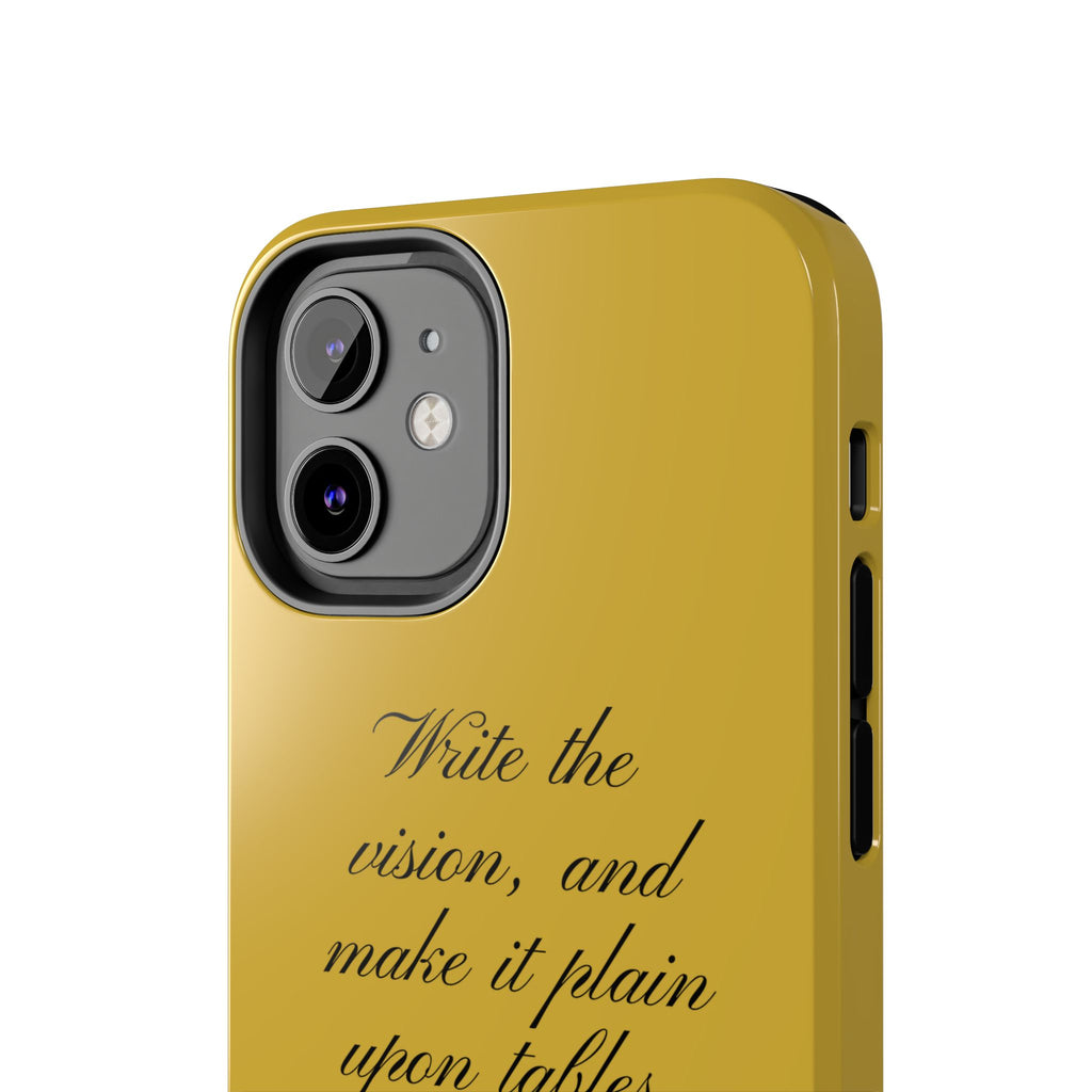 Habakkuk 2:2 Scriptural Tough Phone Case — "Write the vision" Christian Phone Cover