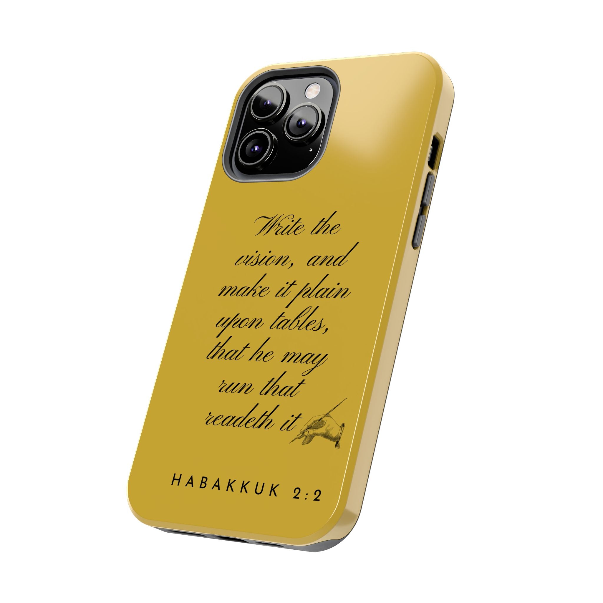 Habakkuk 2:2 Scriptural Tough Phone Case — "Write the vision" Christian Phone Cover