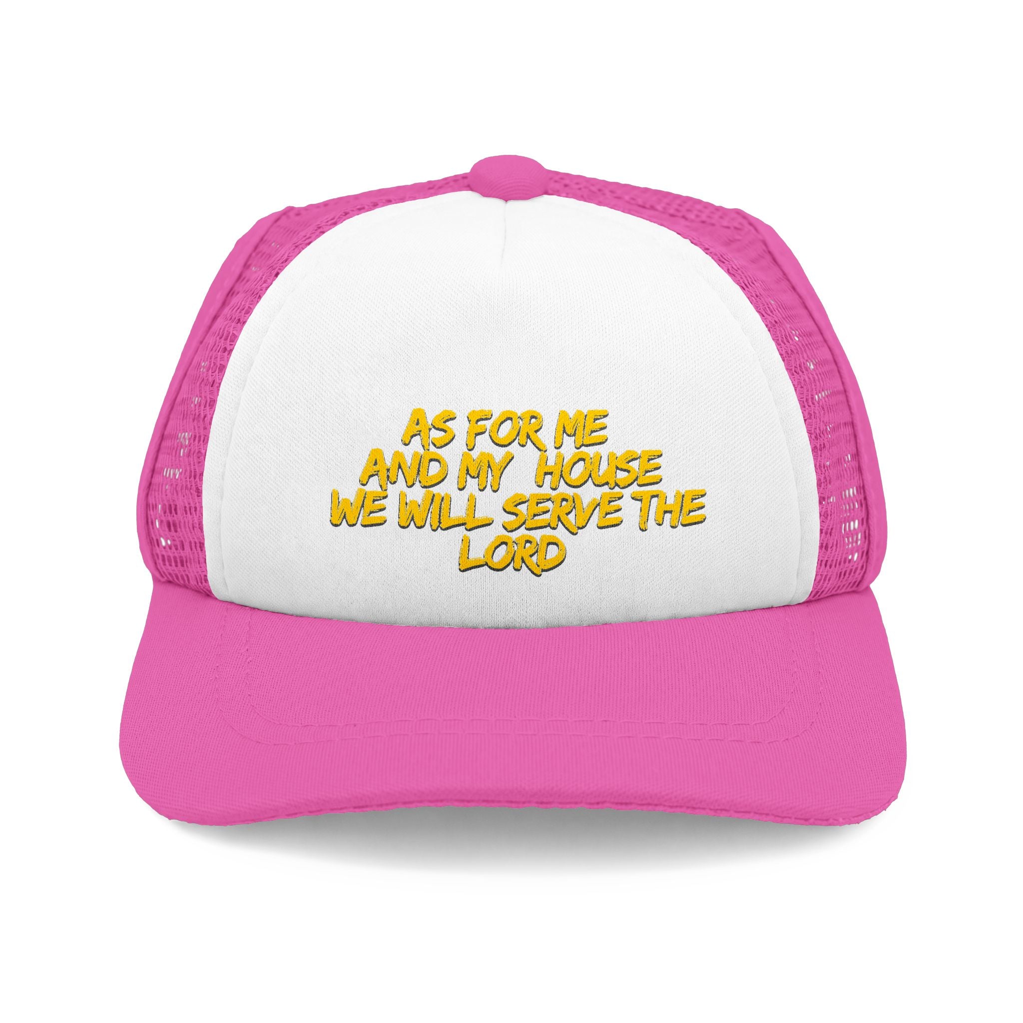 Pet Trucker Hat — "As For Me And My House We Will Serve The Lord" Faith Foam Cap