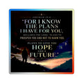 Holographic Die-Cut Sticker — "For I Know the Plans I Have for You" (Jeremiah 29:11)