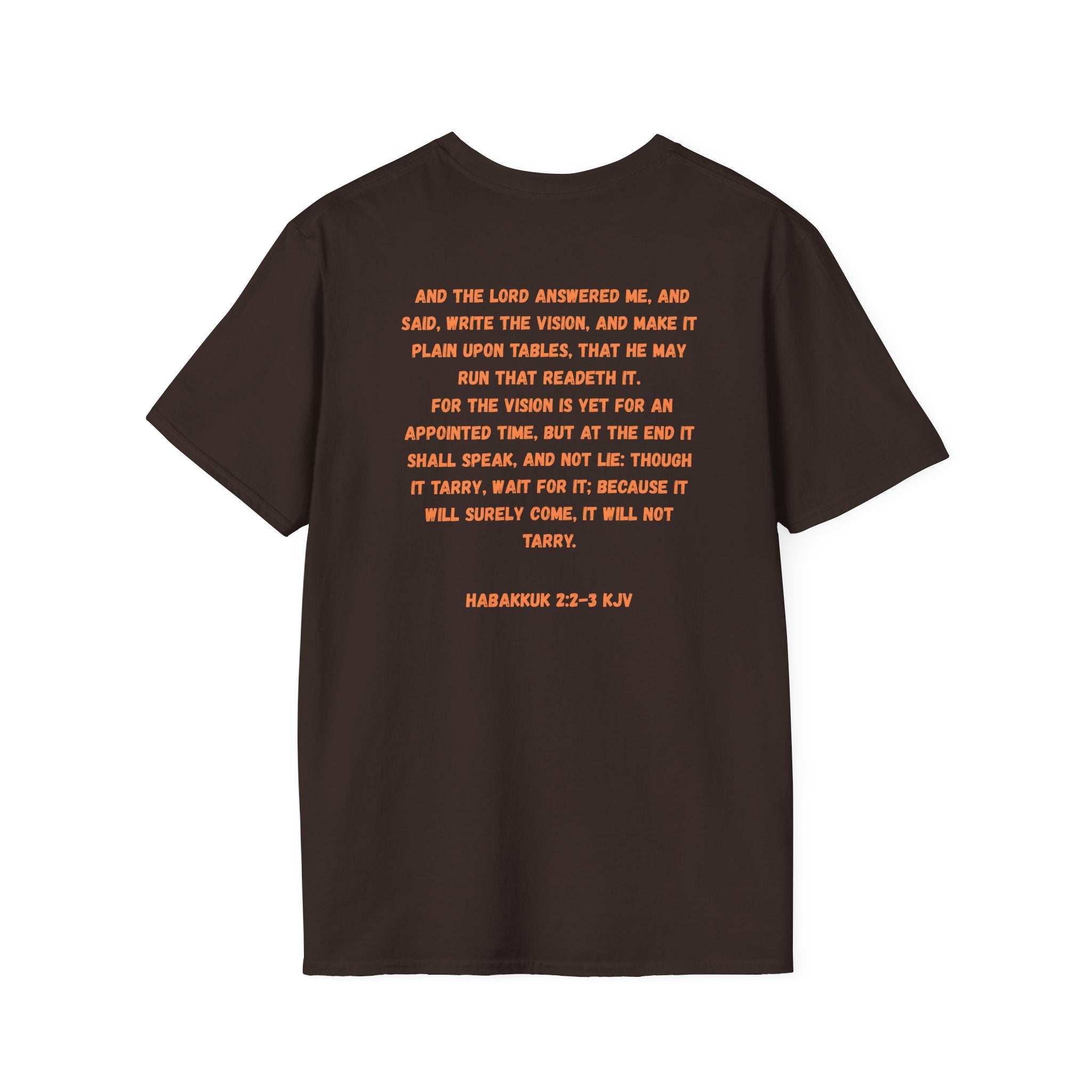 T-Shirt — Funny Biblical Ostrich Comic (Habakkuk 2:2-3)