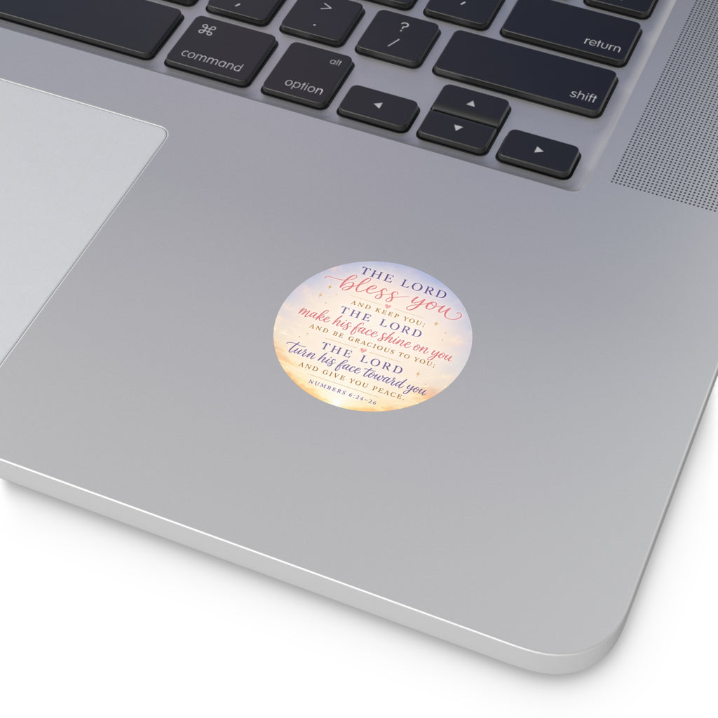 Bless You Vinyl Sticker — Numbers 6:24-26 Scripture Praise Sticker