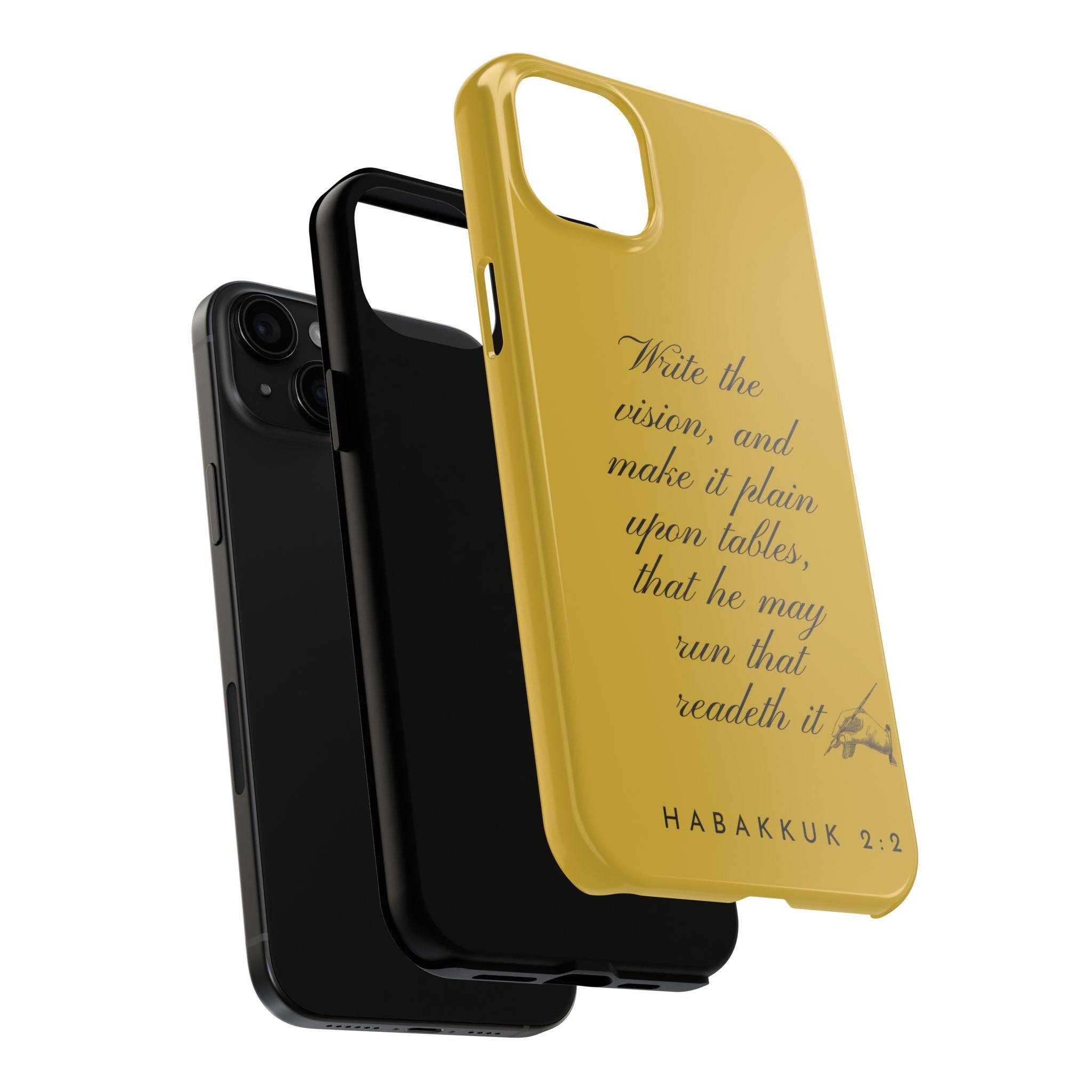 Habakkuk 2:2 Scriptural Tough Phone Case — "Write the vision" Christian Phone Cover