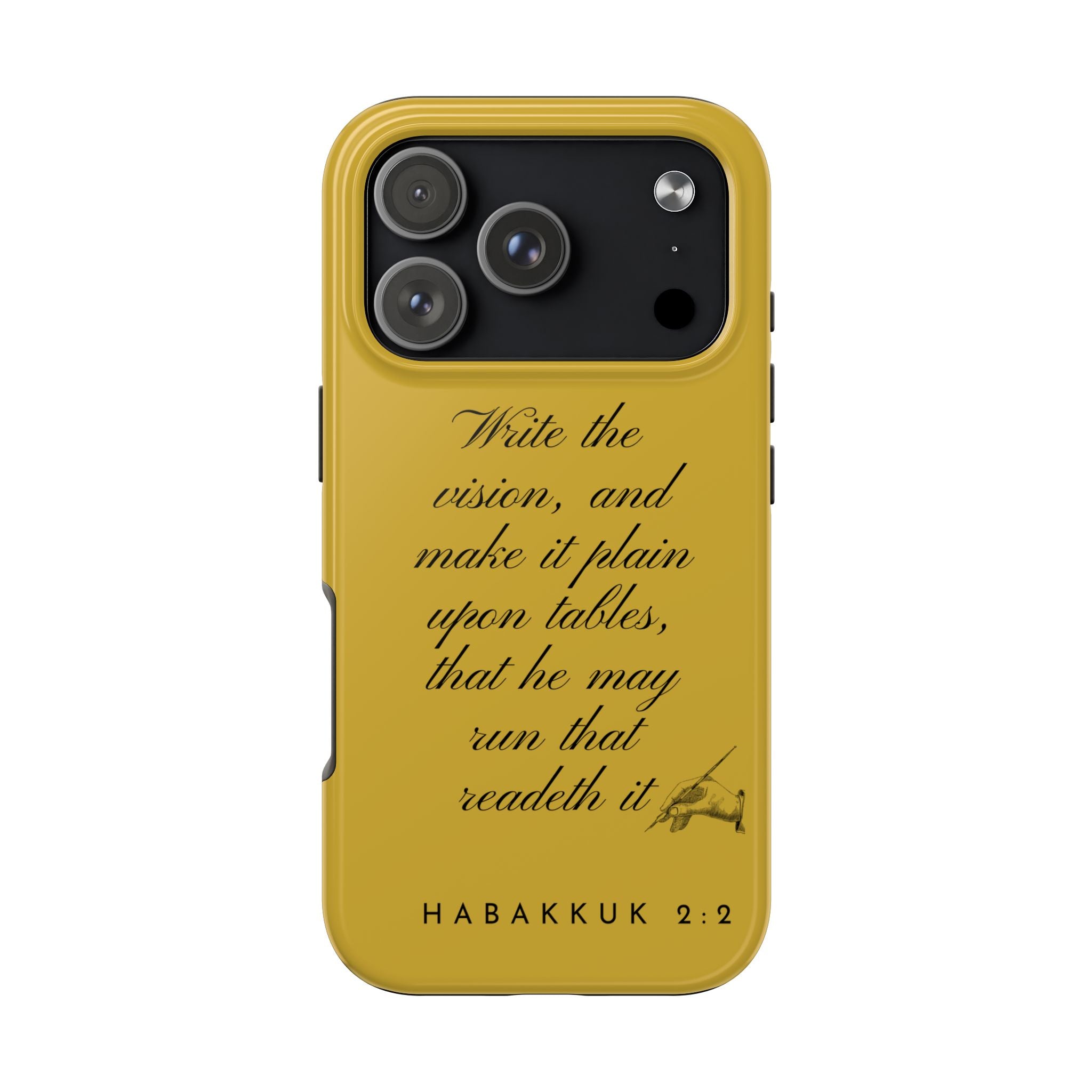 Habakkuk 2:2 Scriptural Tough Phone Case — "Write the vision" Christian Phone Cover