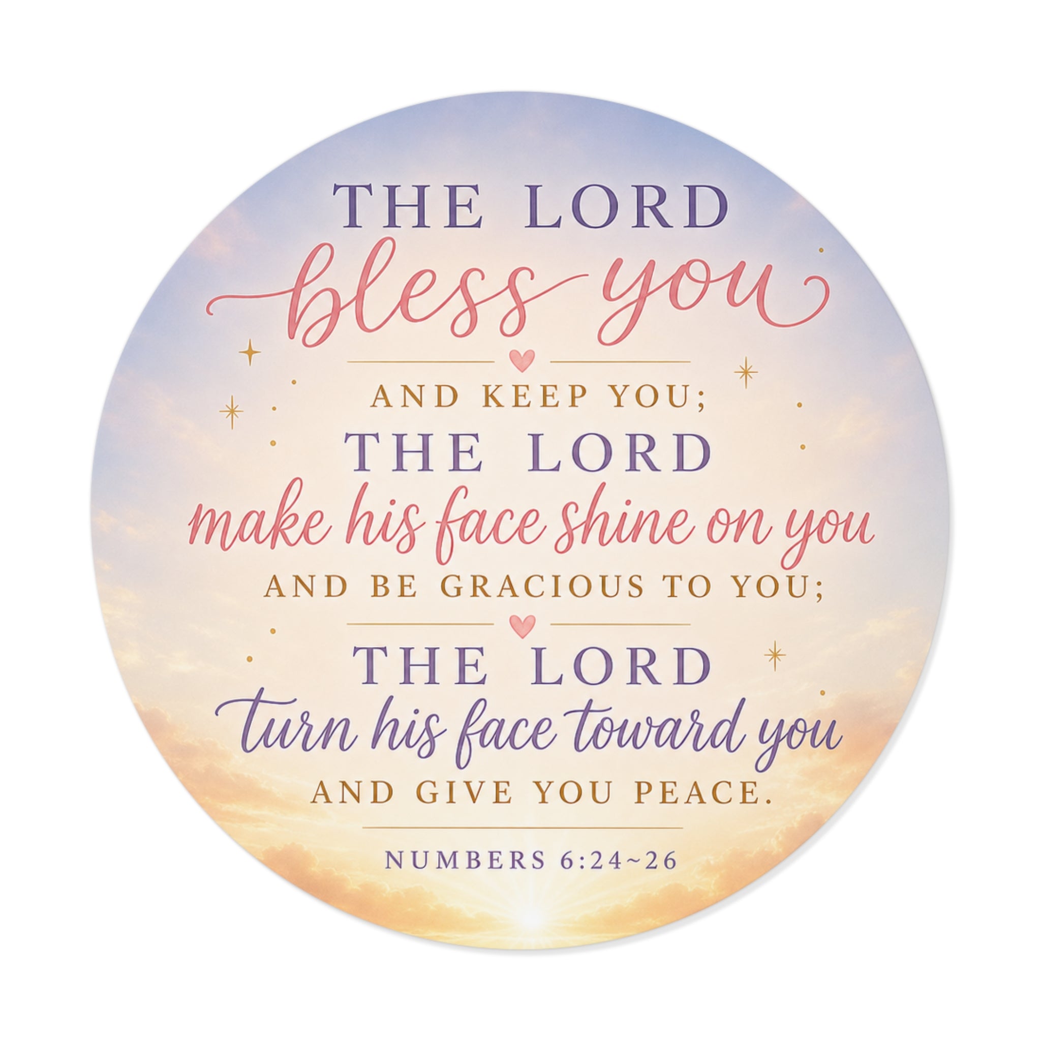 Bless You Vinyl Sticker — Numbers 6:24-26 Scripture Praise Sticker