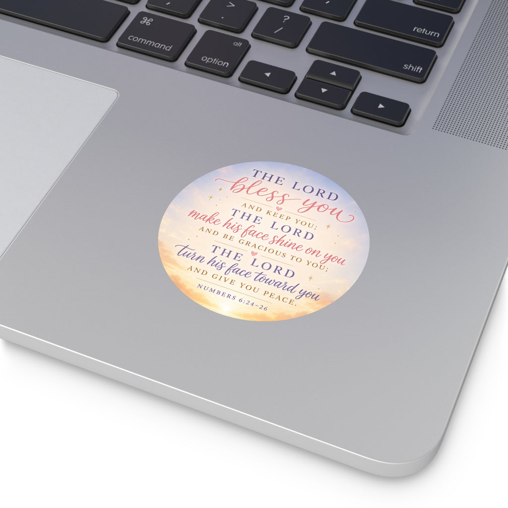 Bless You Vinyl Sticker — Numbers 6:24-26 Scripture Praise Sticker